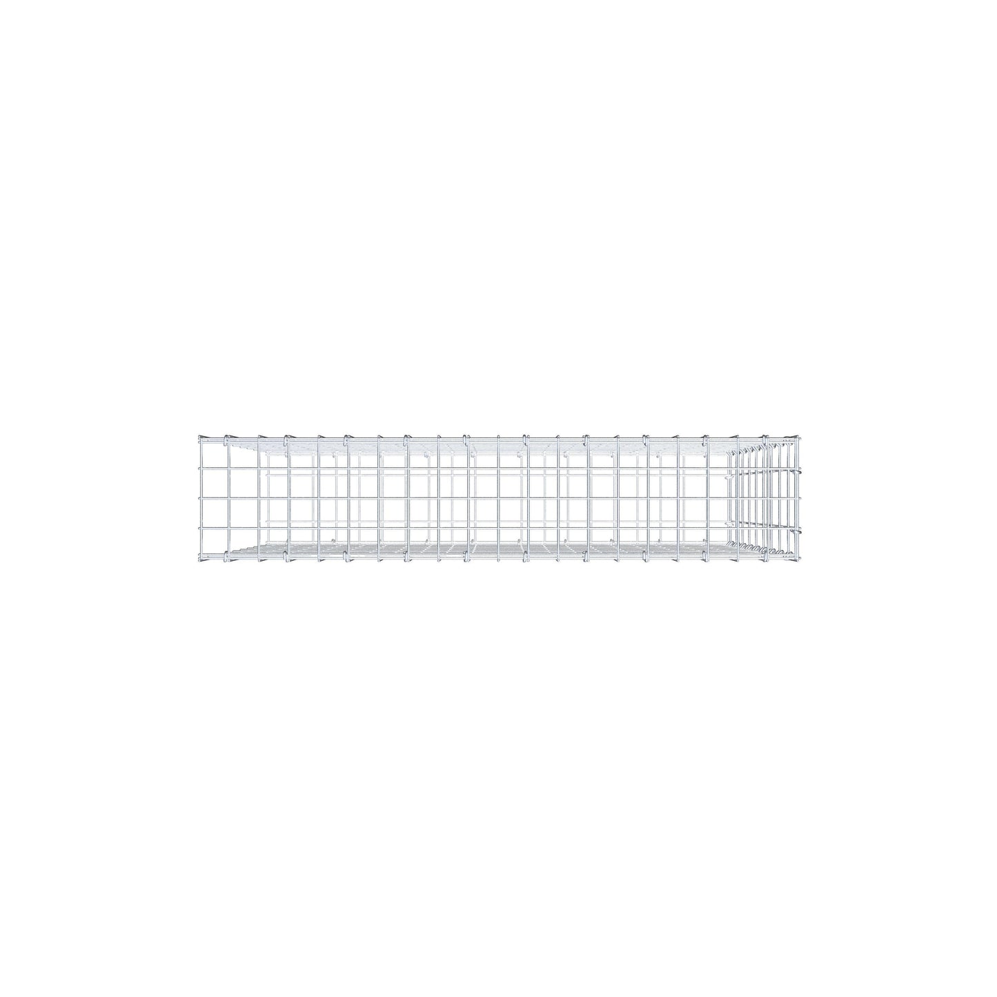Mounted gabion type 2 100 cm x 90 cm x 20 cm, mesh size 5 cm x 10 cm, C-ring