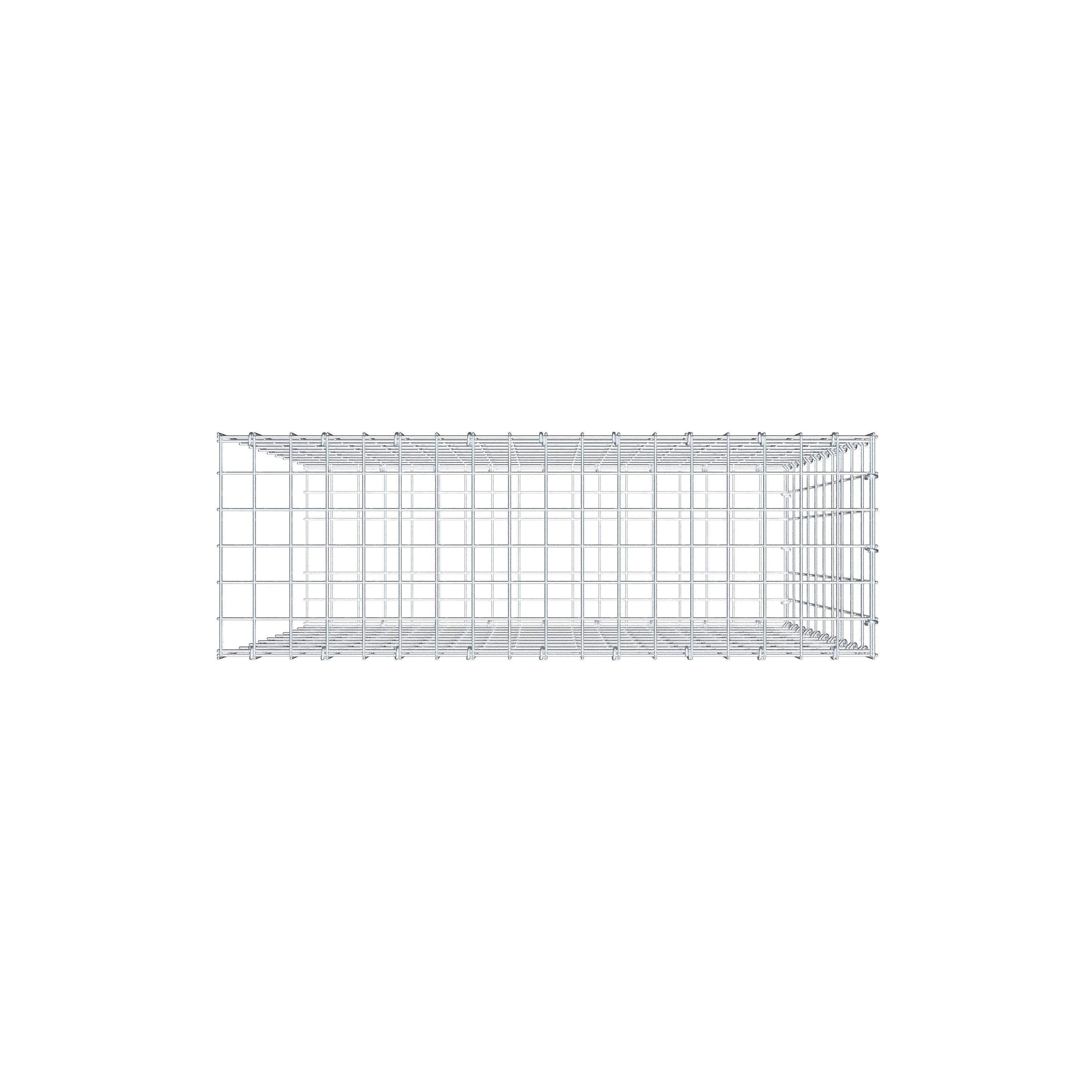 Anbaugabione Typ 2 100 cm x 90 cm x 30 cm, Maschenweite 5 cm x 10 cm, C-Ring