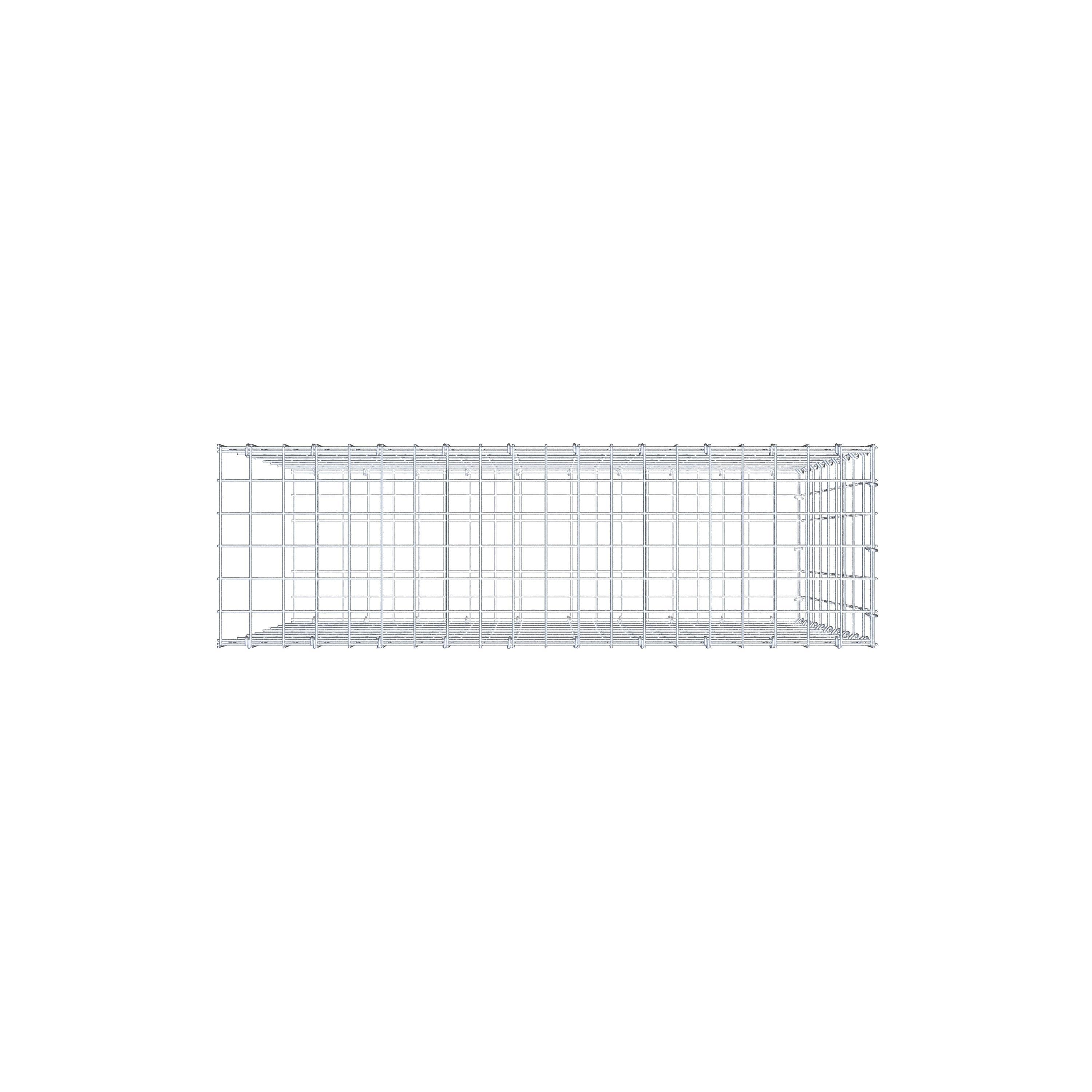 Anbaugabione Typ 2 100 cm x 90 cm x 30 cm, Maschenweite 5 cm x 10 cm, C-Ring