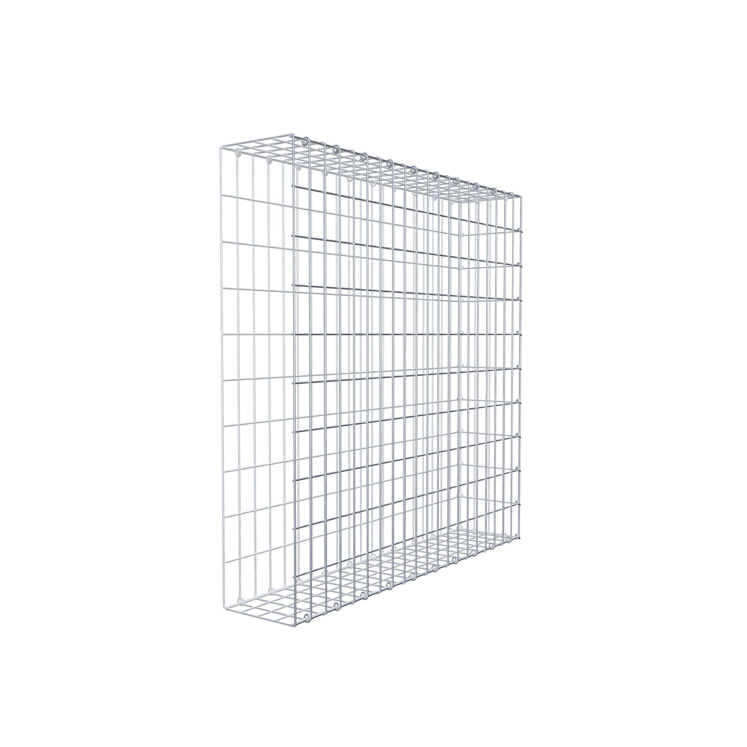 Monteret gabion type 2 100 cm x 100 cm x 20 cm, maskestørrelse 5 cm x 10 cm, C-ring