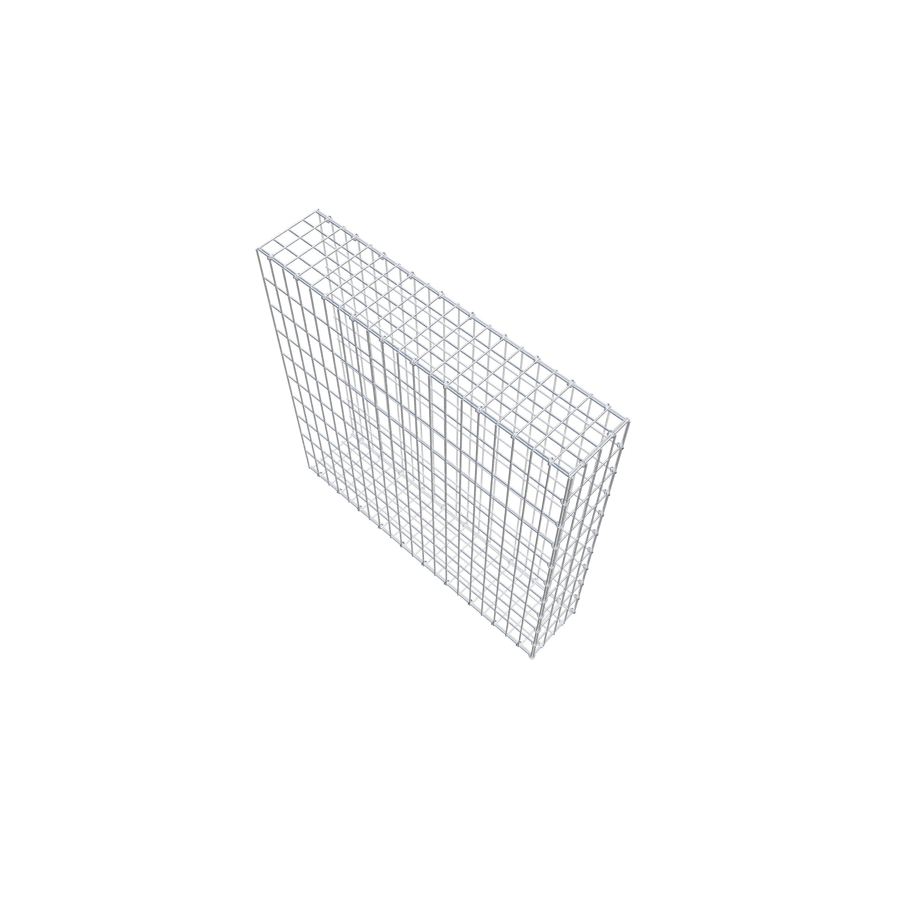 Mounted gabion type 2 100 cm x 100 cm x 20 cm, mesh size 5 cm x 10 cm, C-ring