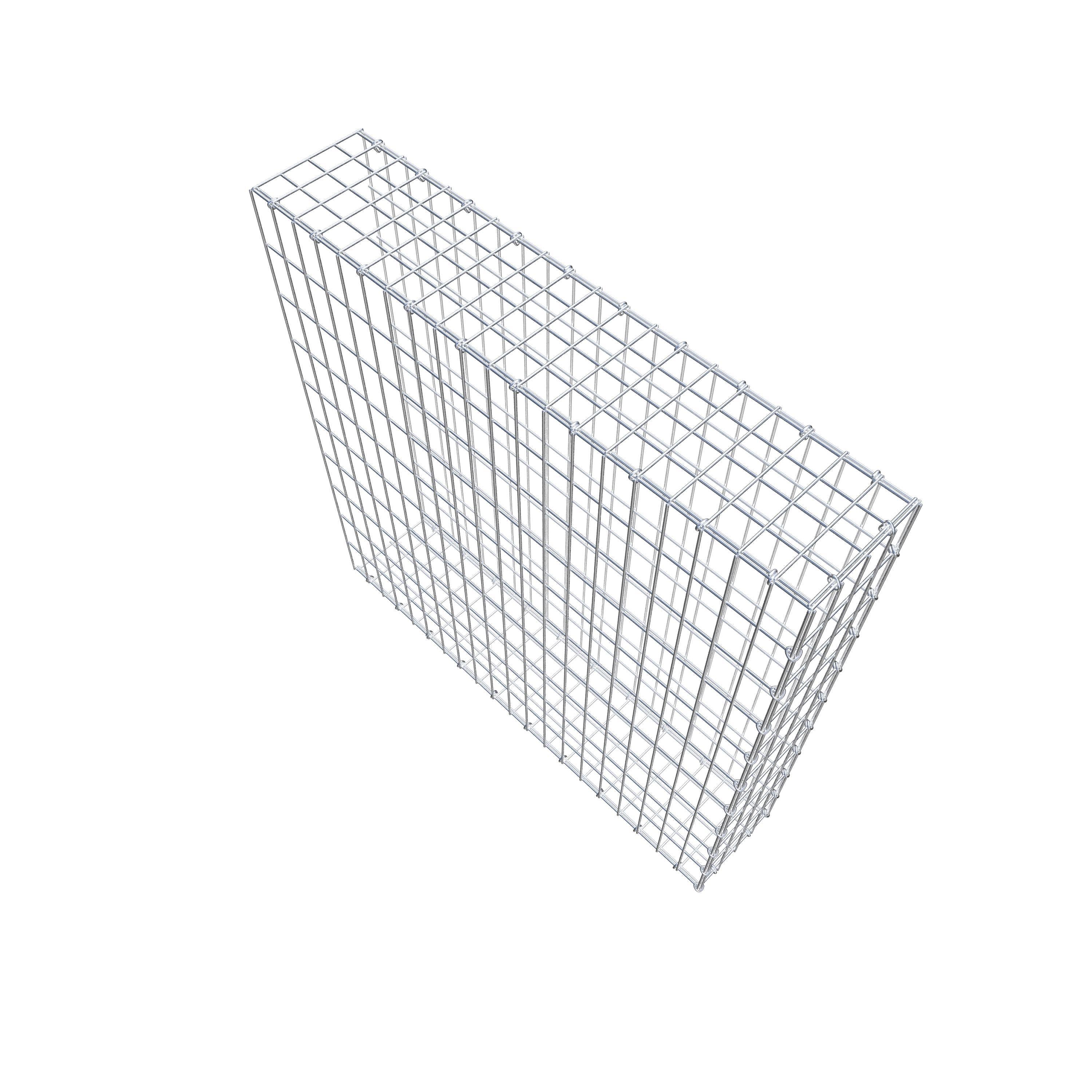 Monteret gabion type 2 100 cm x 100 cm x 20 cm, maskestørrelse 5 cm x 10 cm, C-ring