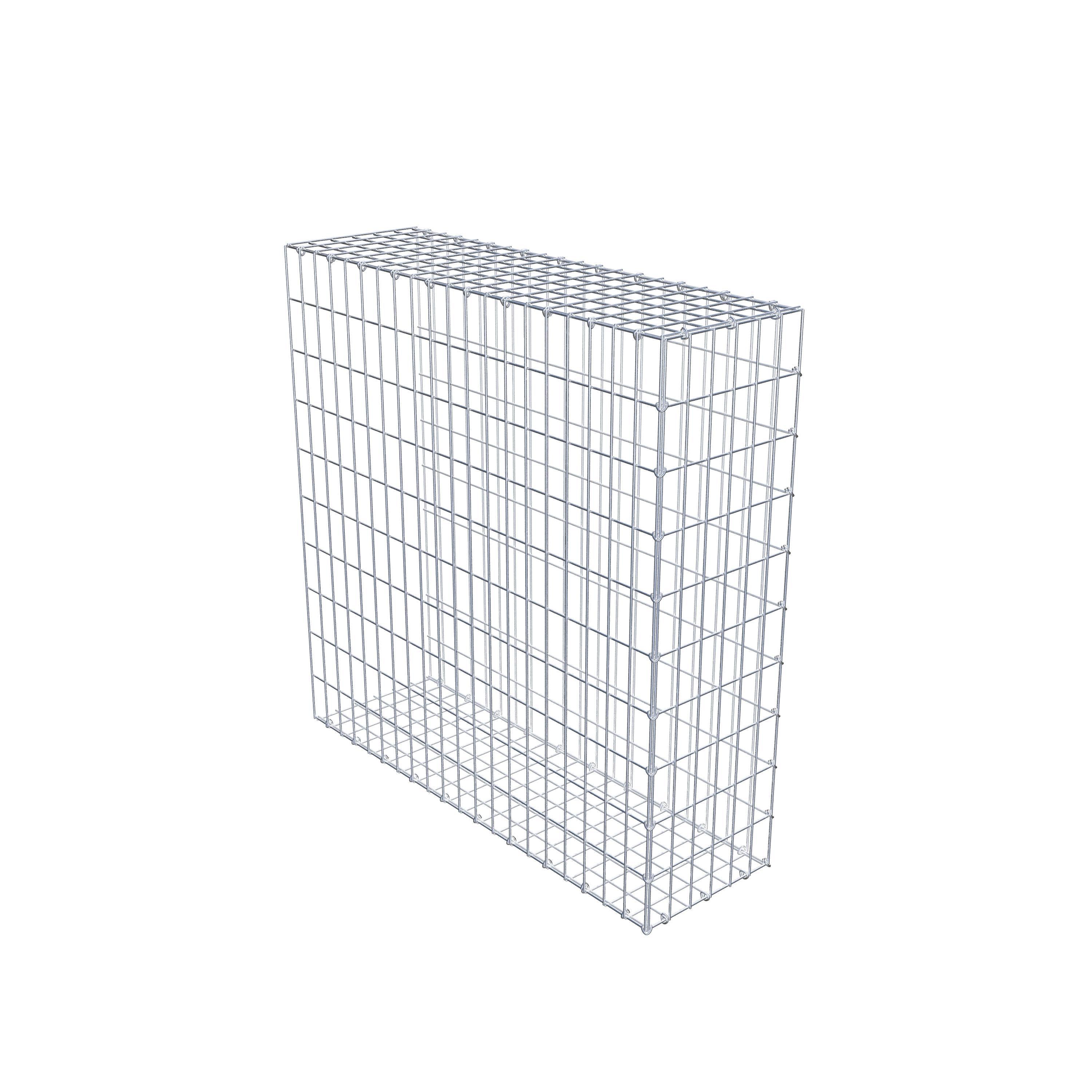 Mounted gabion type 2 100 cm x 100 cm x 30 cm, mesh size 5 cm x 10 cm, C-ring