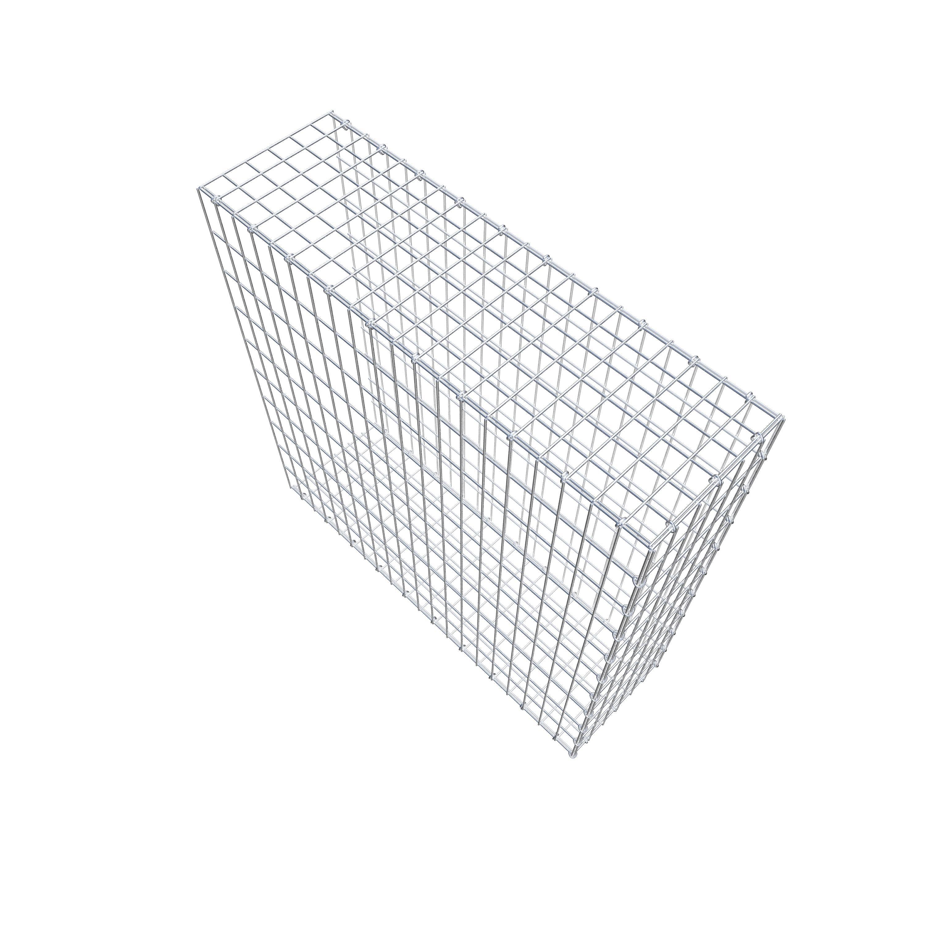 Mounted gabion type 2 100 cm x 100 cm x 30 cm, mesh size 5 cm x 10 cm, C-ring