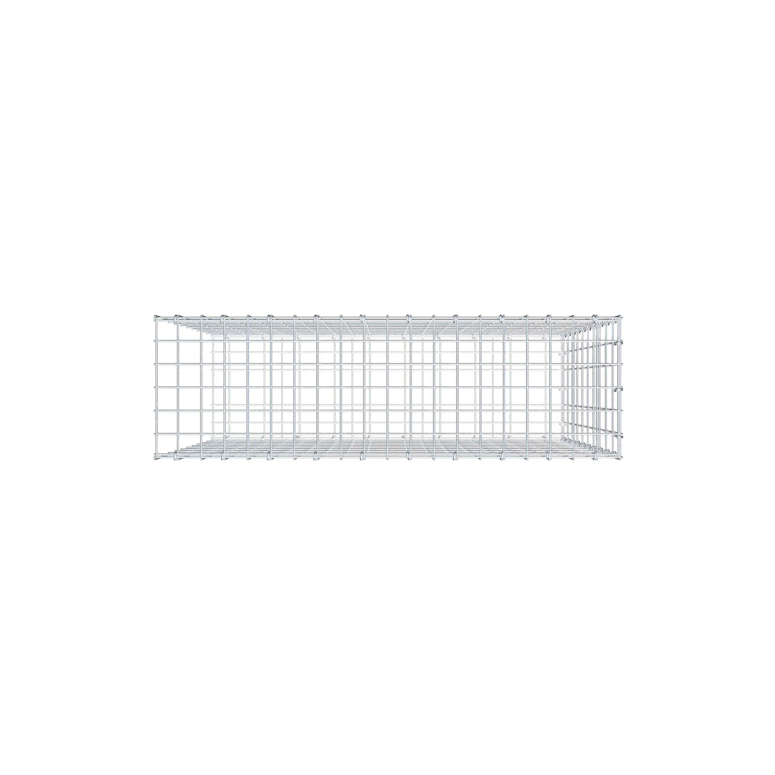 Mounted gabion type 2 100 cm x 100 cm x 30 cm, mesh size 5 cm x 10 cm, C-ring