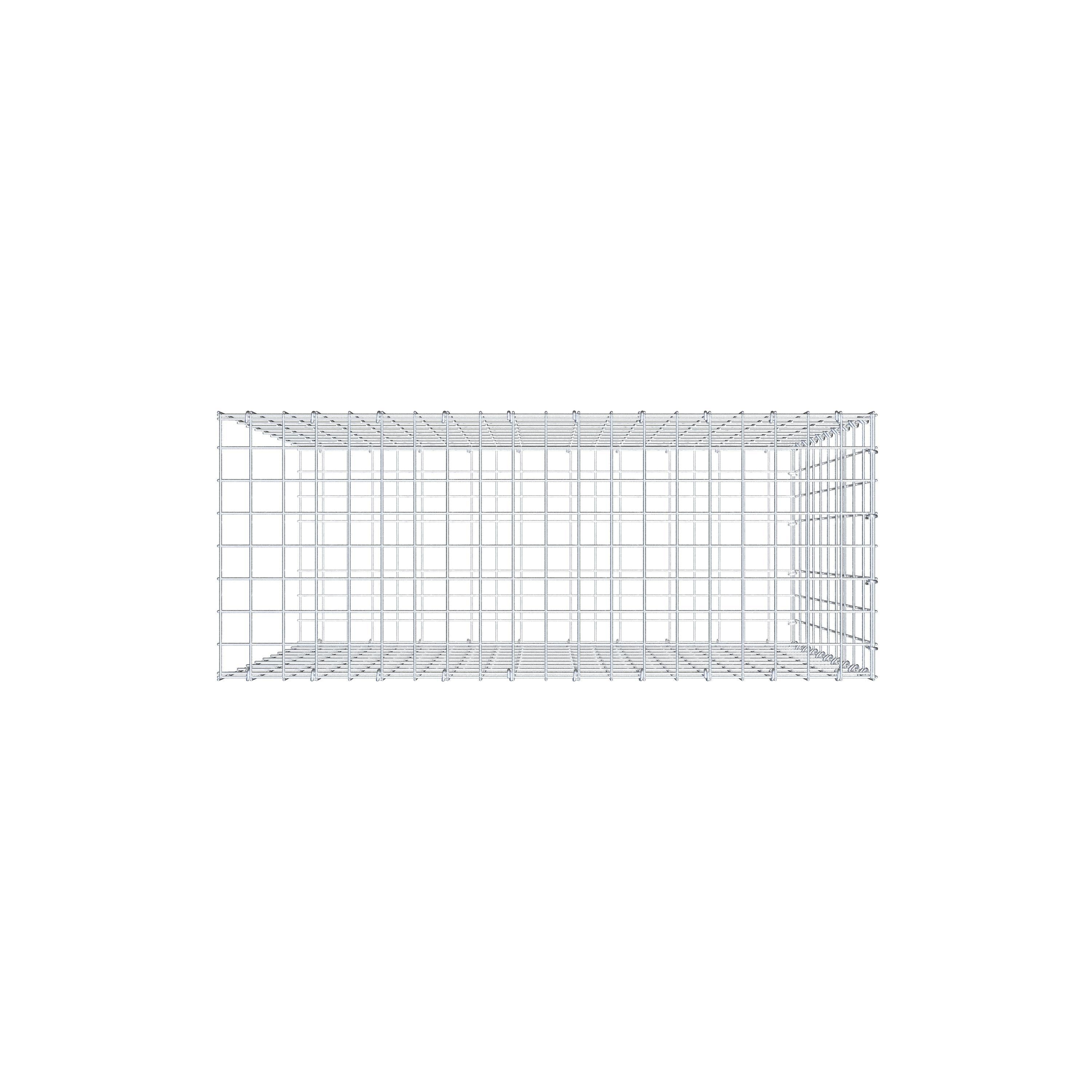 Mounted gabion type 2 100 cm x 100 cm x 40 cm, mesh size 5 cm x 10 cm, C-ring