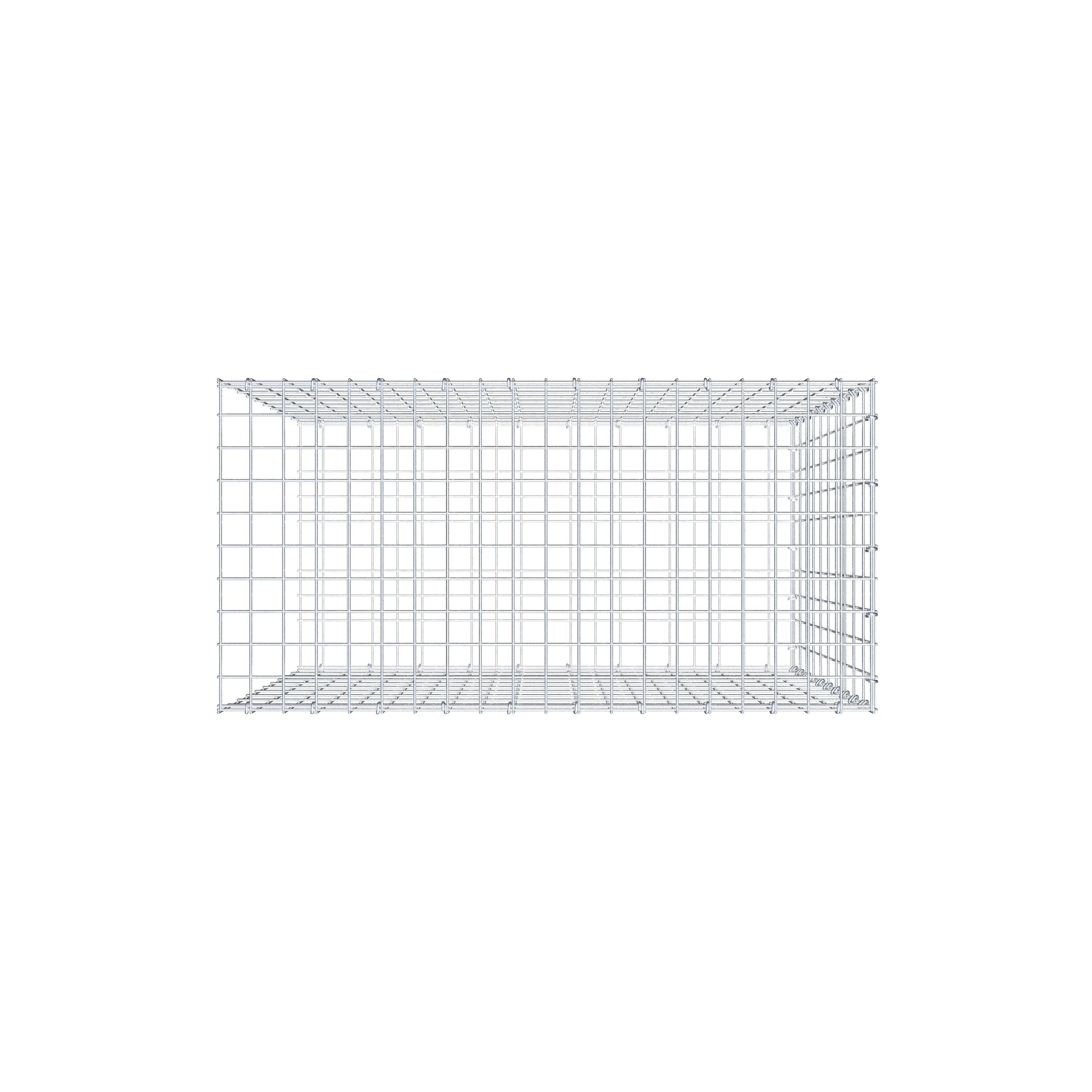 Anbaugabione Typ 2 100 cm x 100 cm x 50 cm, Maschenweite 5 cm x 10 cm, C-Ring