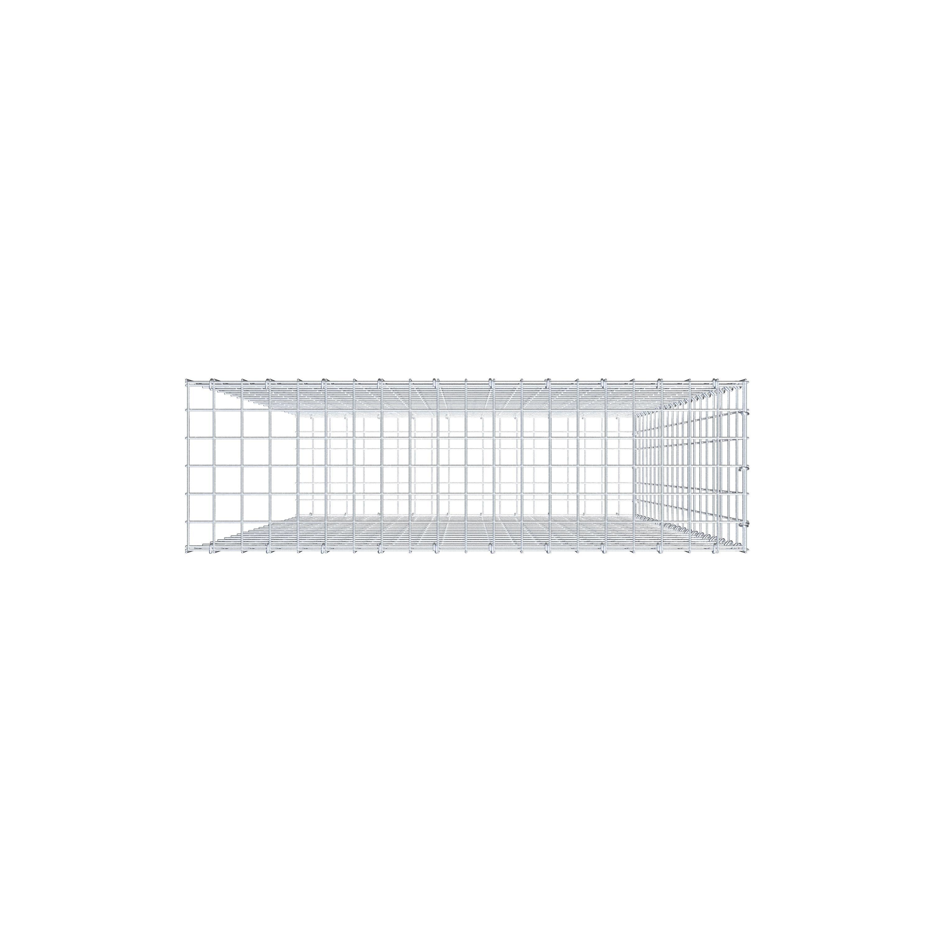 Mounted gabion type 2 200 cm x 100 cm x 30 cm, mesh size 5 cm x 10 cm, C-ring