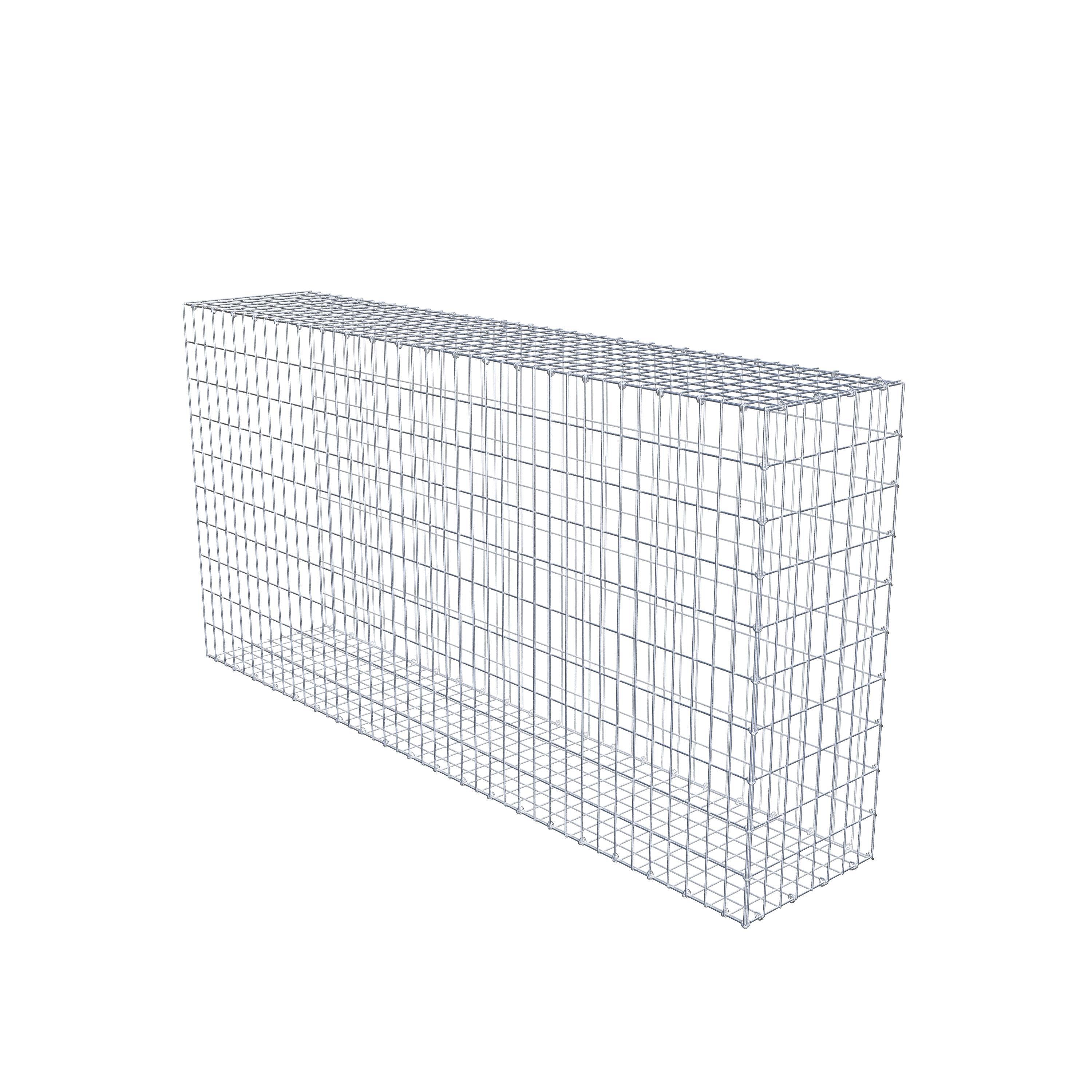 Monteret gabion type 2 200 cm x 100 cm x 40 cm, maskestørrelse 5 cm x 10 cm, C-ring