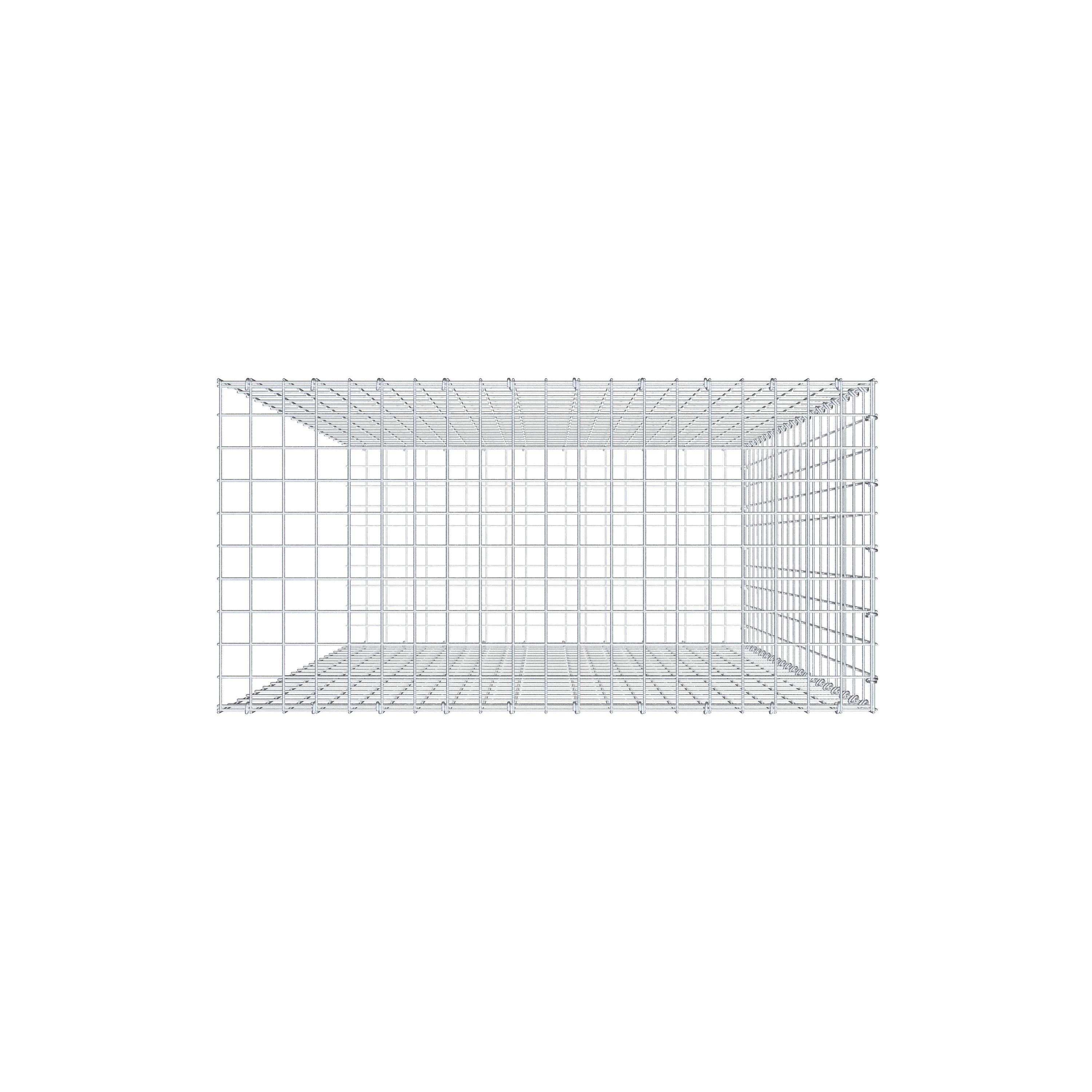 Gabbione aggiuntivo tipo 2 200 cm x 100 cm x 50 cm, maglia 5 cm x 10 cm, anello a C