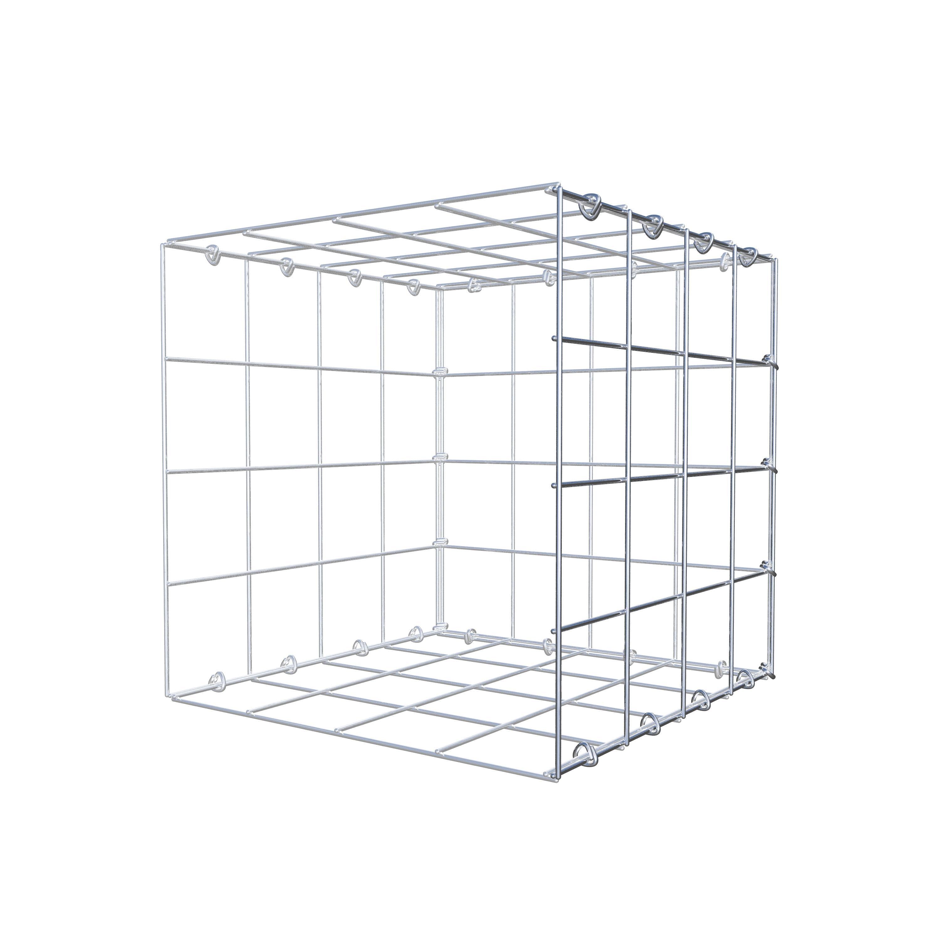 Monteret gabion type 2 40 cm x 40 cm x 40 cm (L x H x D), maskestørrelse 10 cm x 10 cm, C-ring