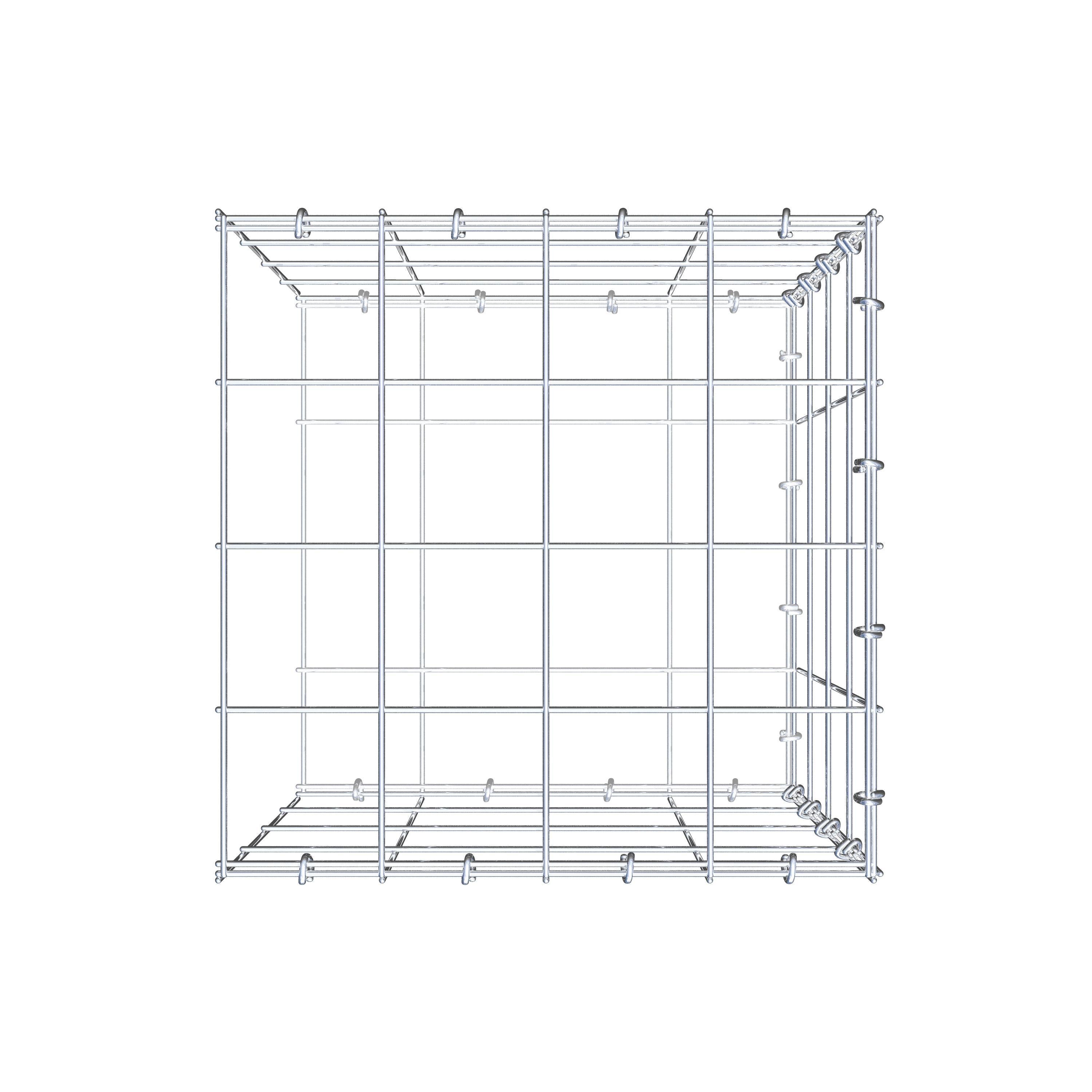 Monteret gabion type 2 40 cm x 40 cm x 40 cm (L x H x D), maskestørrelse 10 cm x 10 cm, C-ring