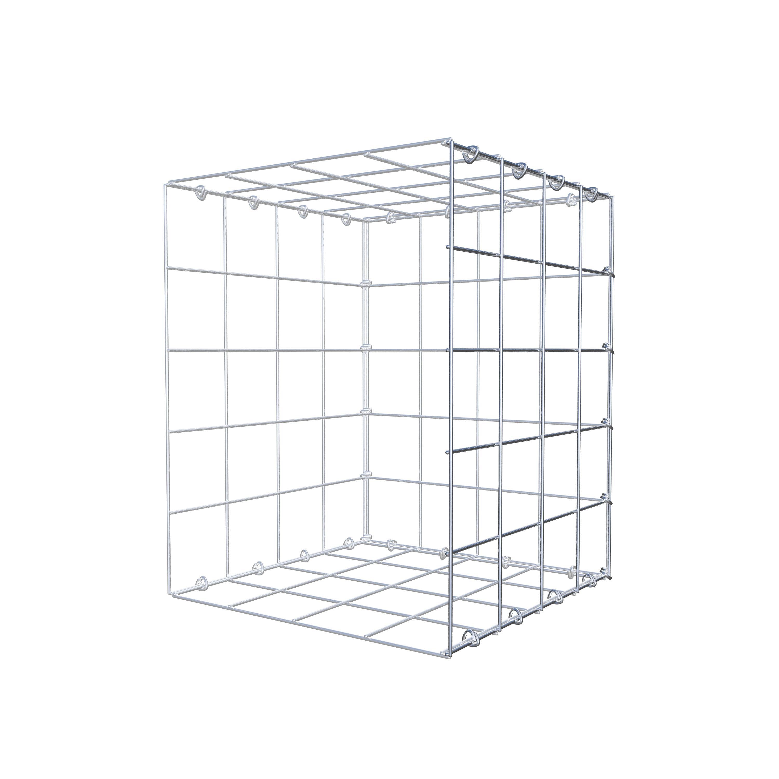 Mounted gabion type 2 50 cm x 40 cm x 40 cm (L x H x D), mesh size 10 cm x 10 cm, C-ring