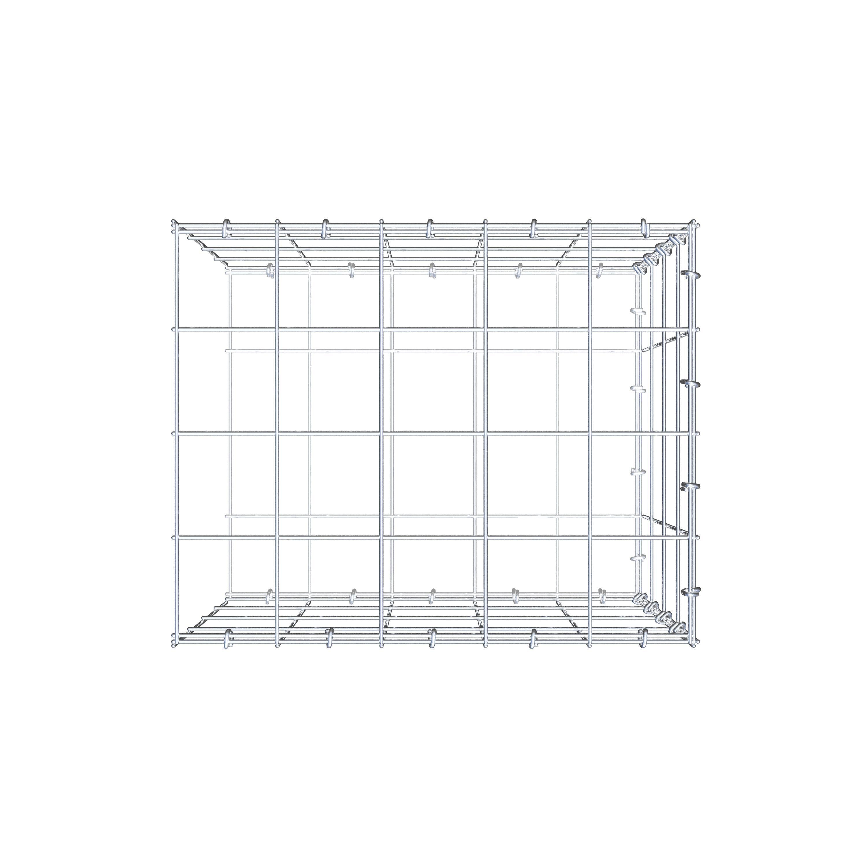 Mounted gabion type 2 50 cm x 40 cm x 40 cm (L x H x D), mesh size 10 cm x 10 cm, C-ring