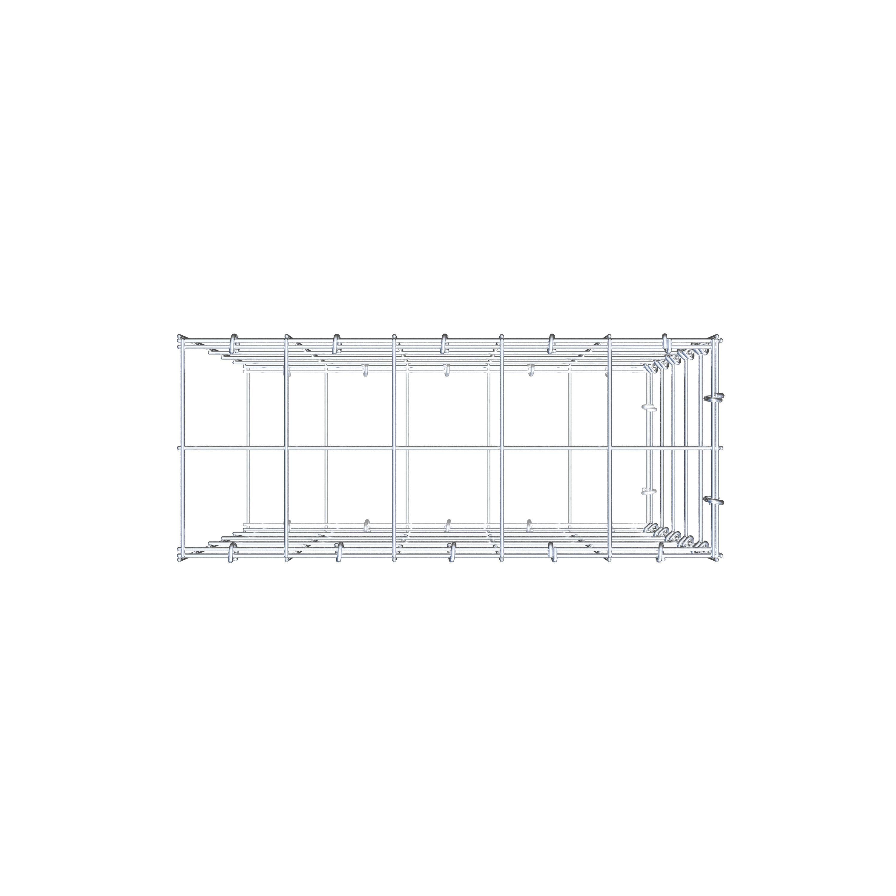 Gabião Tipo 2 50 cm x 50 cm x 20 cm (C x A x P), malhagem 10 cm x 10 cm, anel C