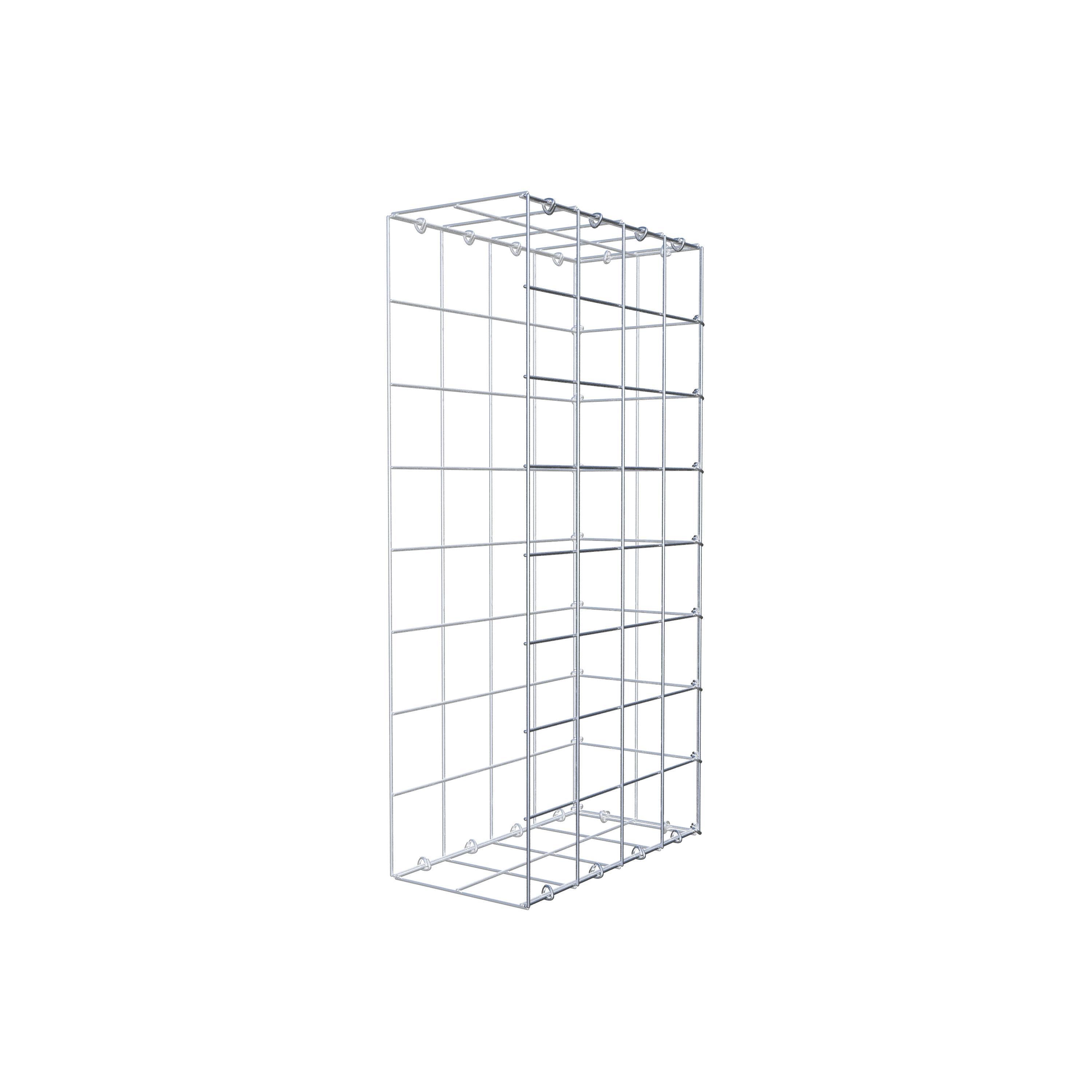 Mounted gabion type 2 80 cm x 40 cm x 20 cm (L x H x D), mesh size 10 cm x 10 cm, C-ring