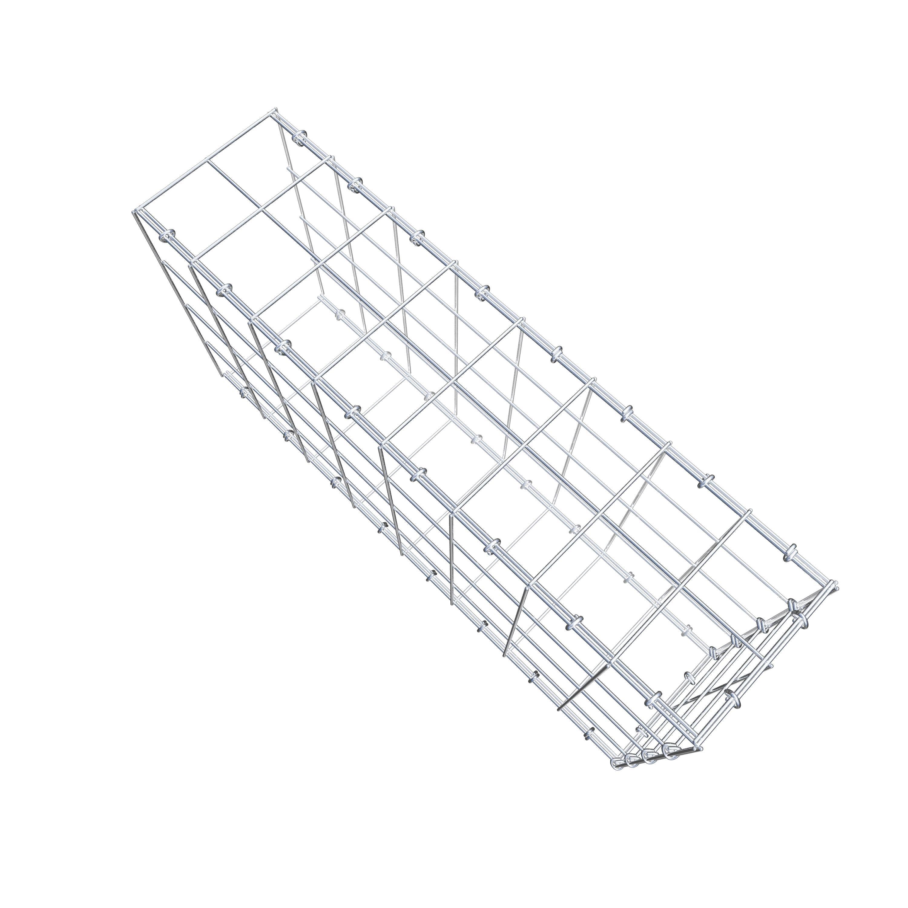 Mounted gabion type 2 80 cm x 40 cm x 20 cm (L x H x D), mesh size 10 cm x 10 cm, C-ring