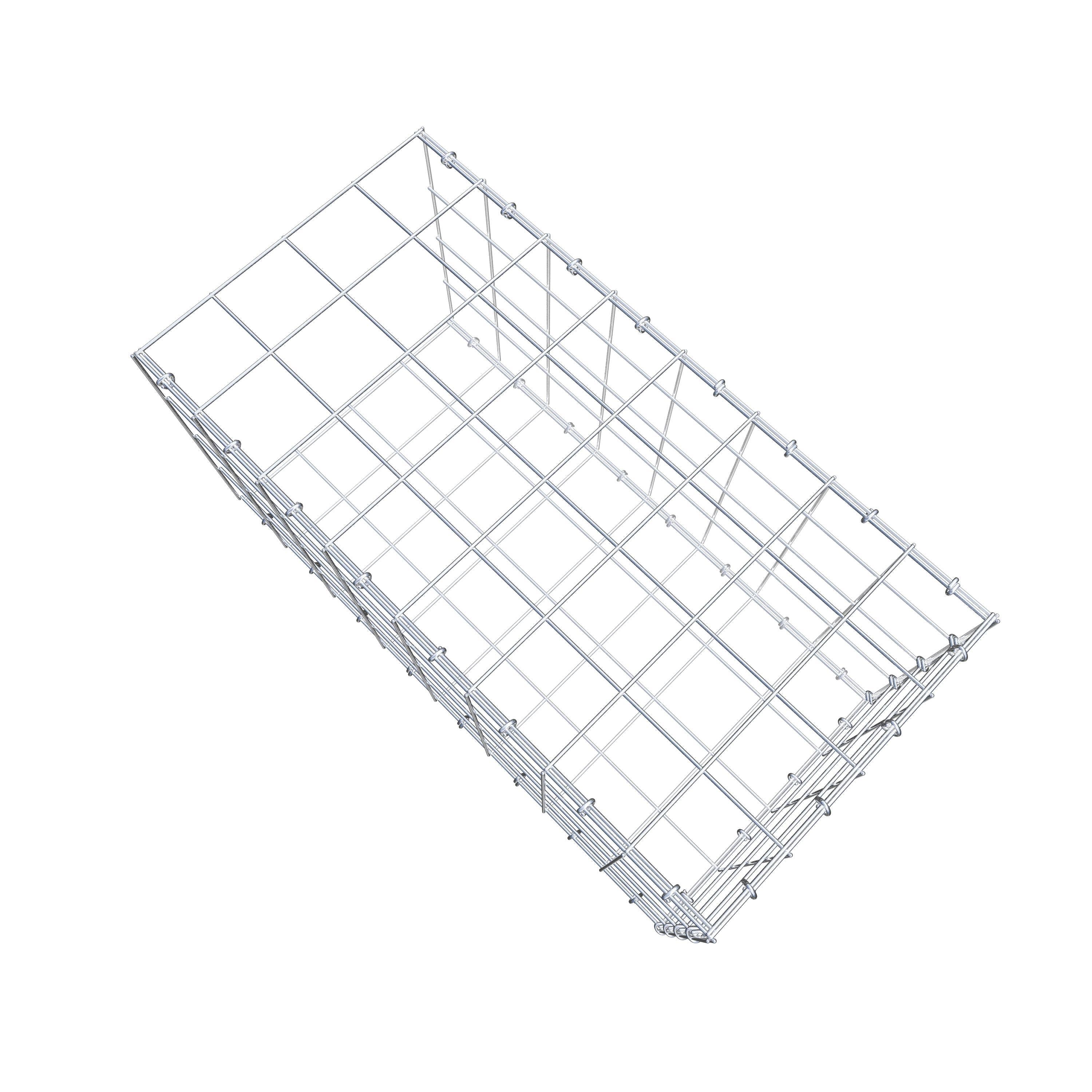 Mounted gabion type 2 80 cm x 40 cm x 40 cm (L x H x D), mesh size 10 cm x 10 cm, C-ring