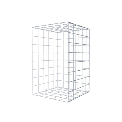 Monteret gabion type 2 80 cm x 50 cm x 50 cm (L x H x D), maskestørrelse 10 cm x 10 cm, C-ring