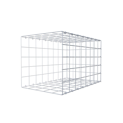 Monteret gabion type 2 80 cm x 50 cm x 50 cm (L x H x D), maskestørrelse 10 cm x 10 cm, C-ring