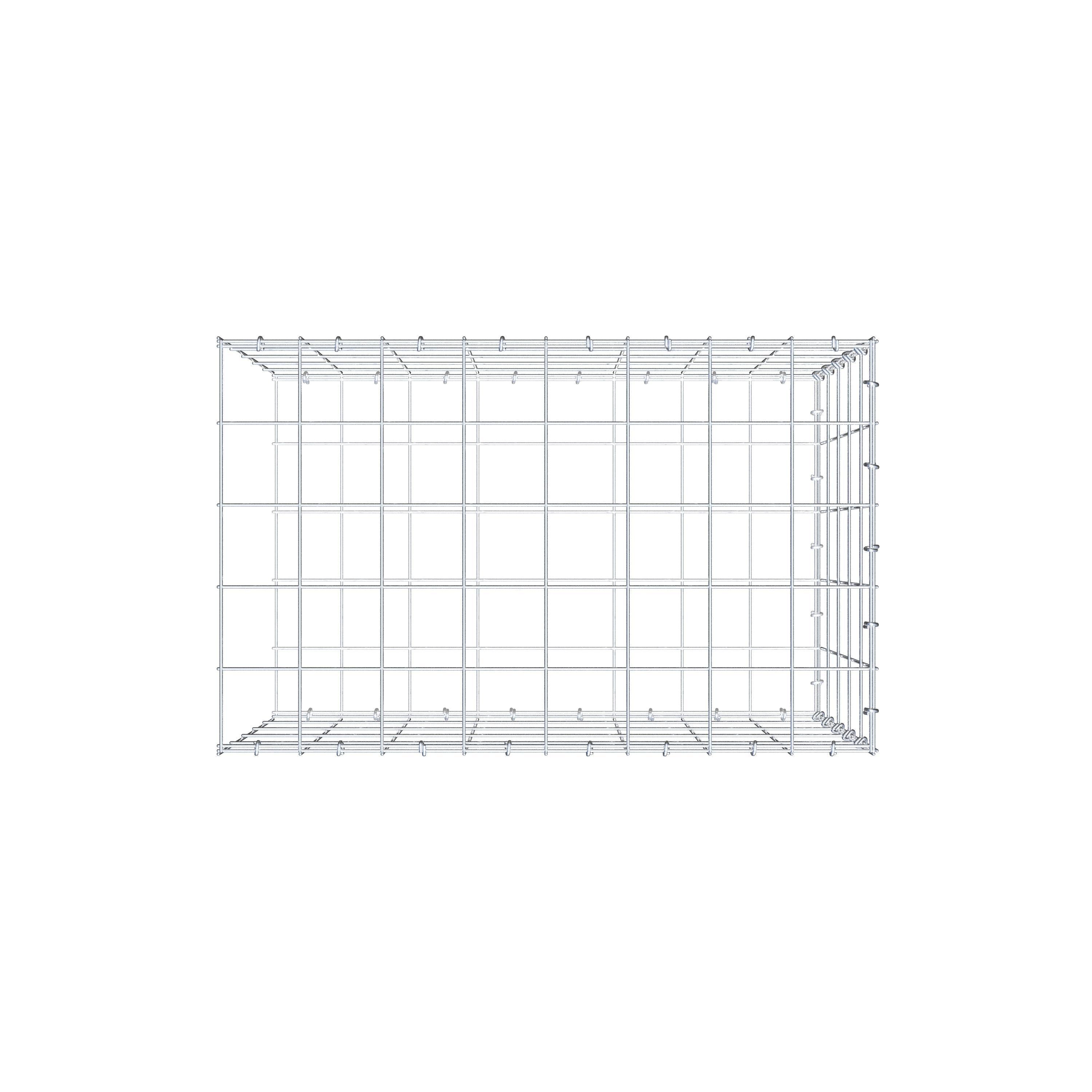 Gabião tipo 2 80 cm x 50 cm x 50 cm (C x A x P), malhagem 10 cm x 10 cm, anel C