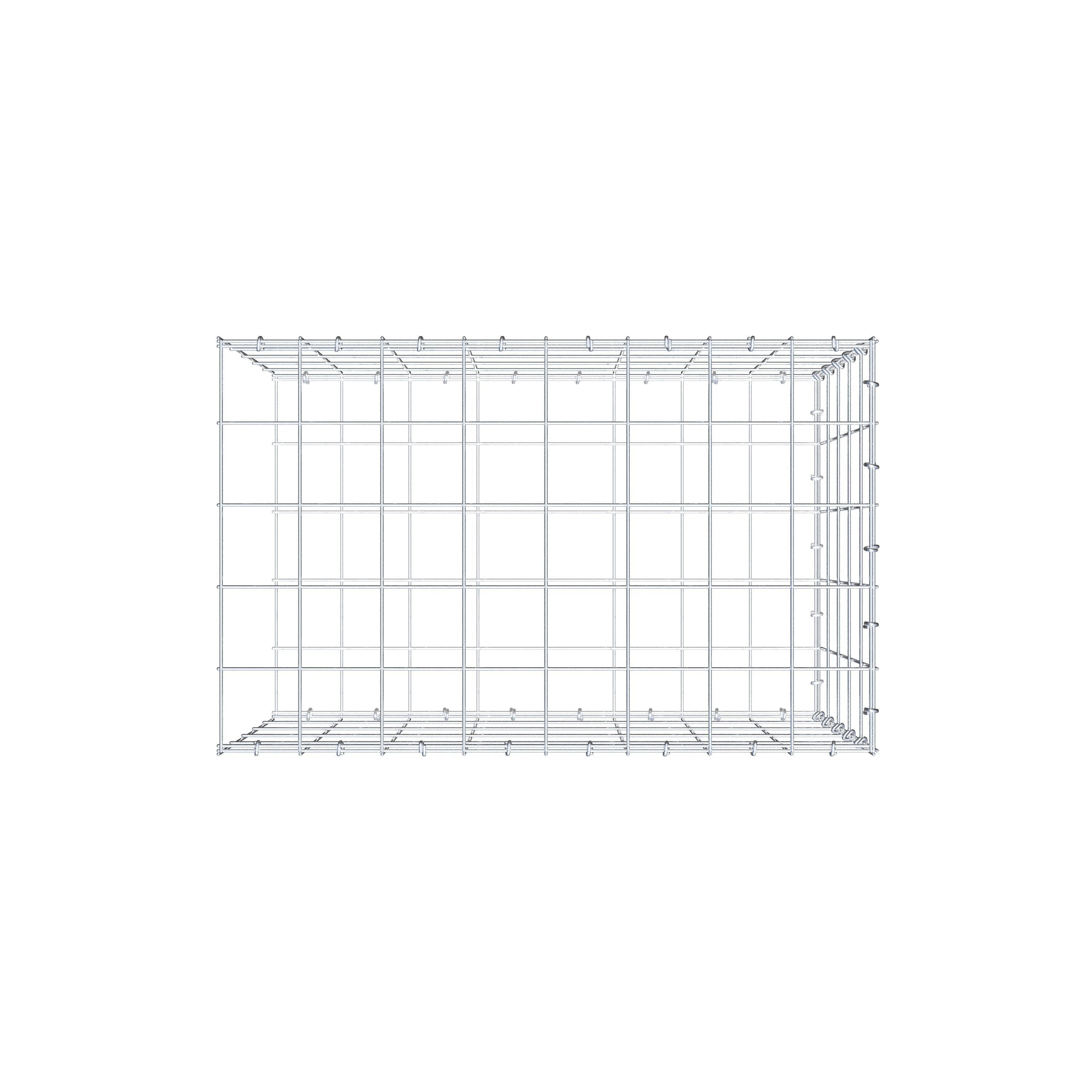 Monteret gabion type 2 80 cm x 50 cm x 50 cm (L x H x D), maskestørrelse 10 cm x 10 cm, C-ring