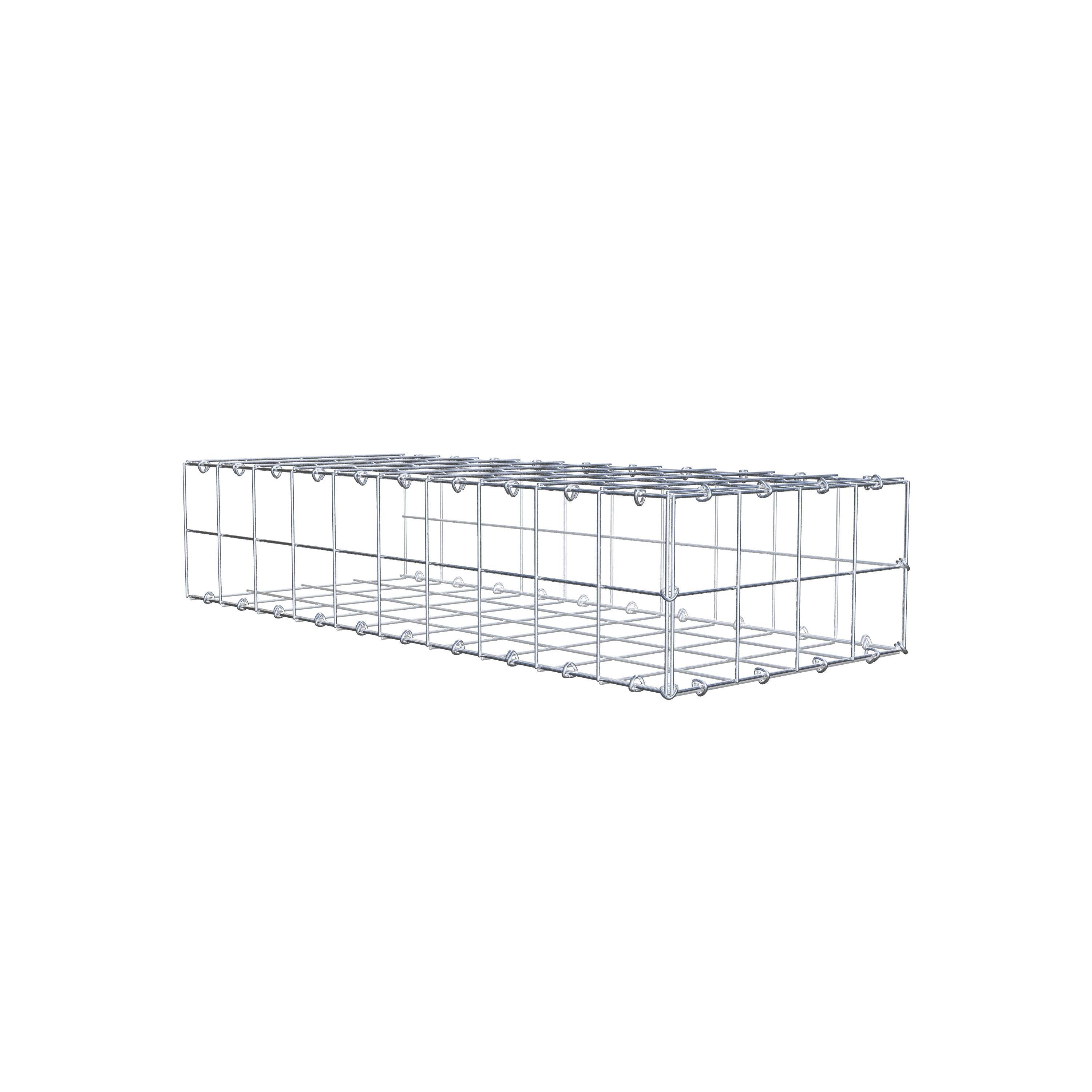 Mounted gabion type 2 100 cm x 20 cm x 40 cm (L x H x D), mesh size 10 cm x 10 cm, C-ring