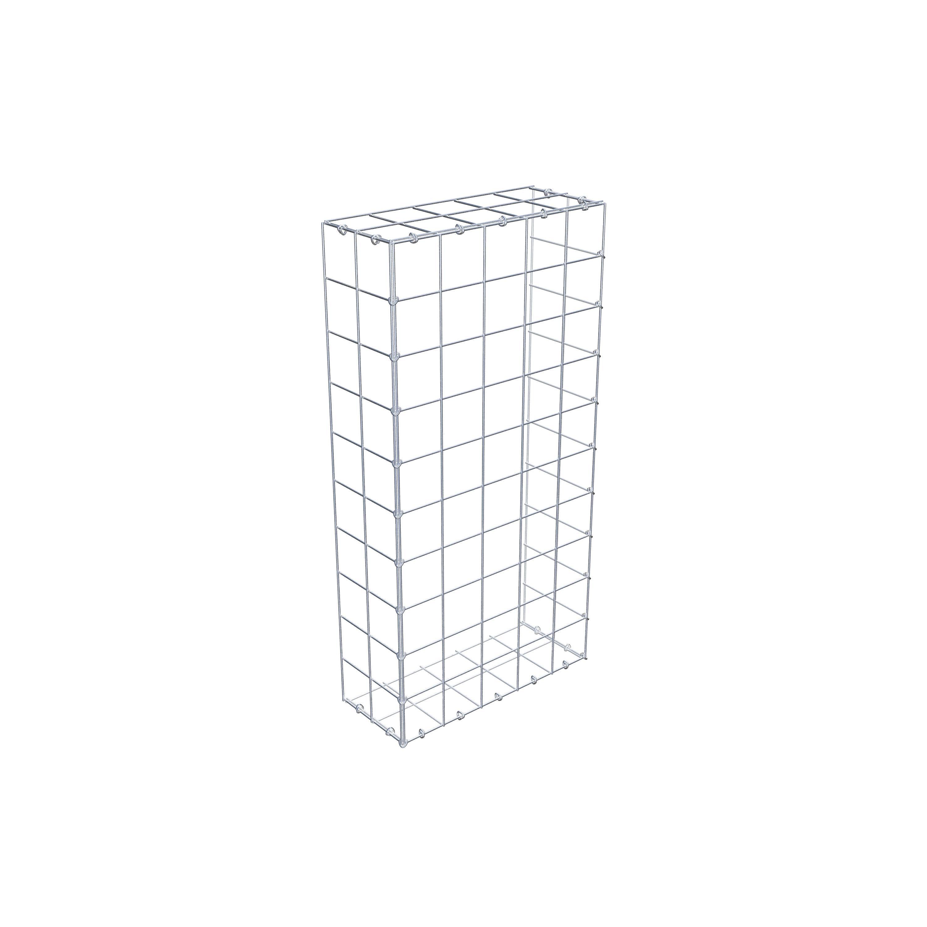 Mounted gabion type 2 100 cm x 20 cm x 50 cm (L x H x D), mesh size 10 cm x 10 cm, C-ring