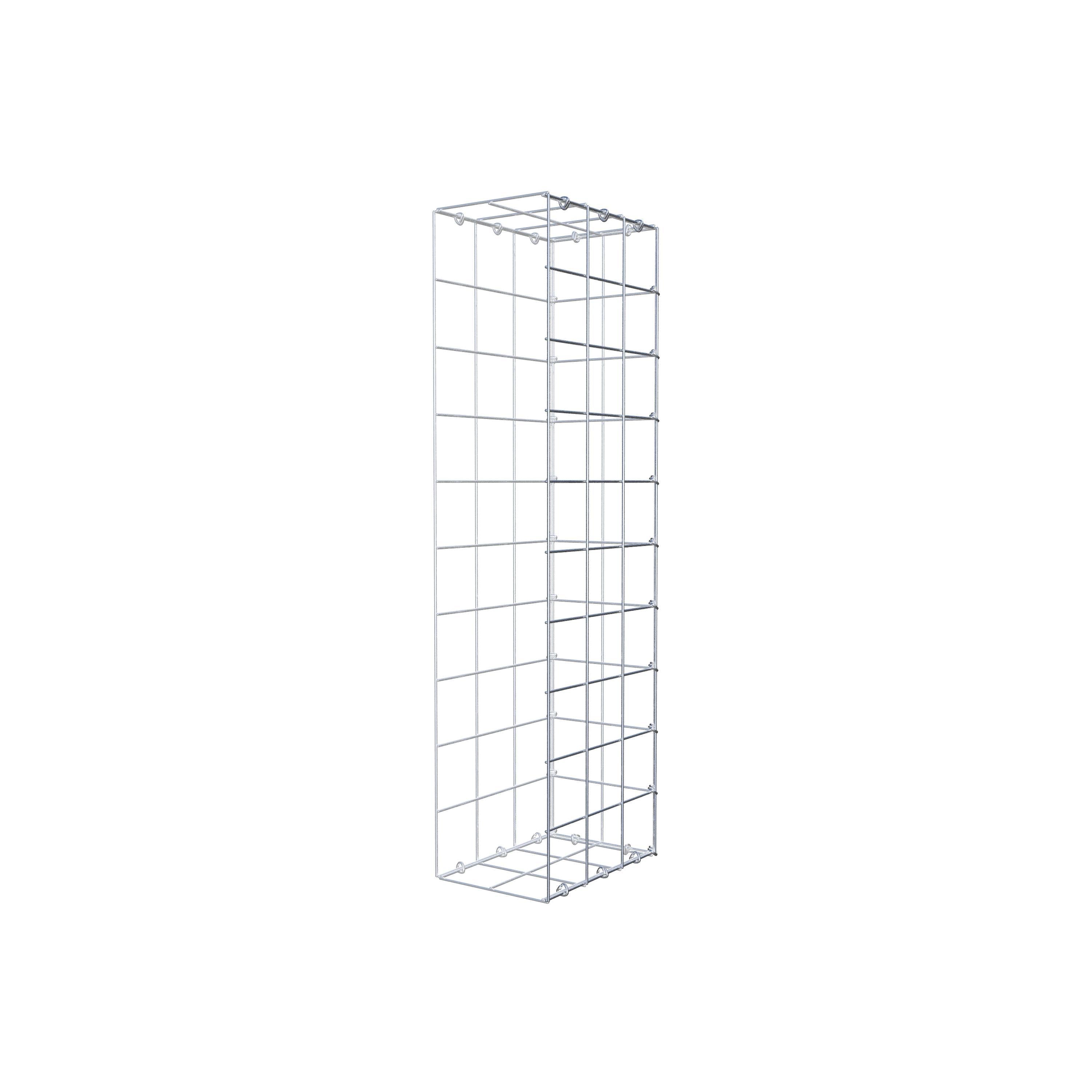 Monteret gabion type 2 100 cm x 30 cm x 20 cm (L x H x D), maskestørrelse 10 cm x 10 cm, C-ring