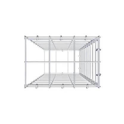Type 2 oplegkorf 100 cm x 30 cm x 20 cm (L x H x D), maaswijdte 10 cm x 10 cm, C-ring