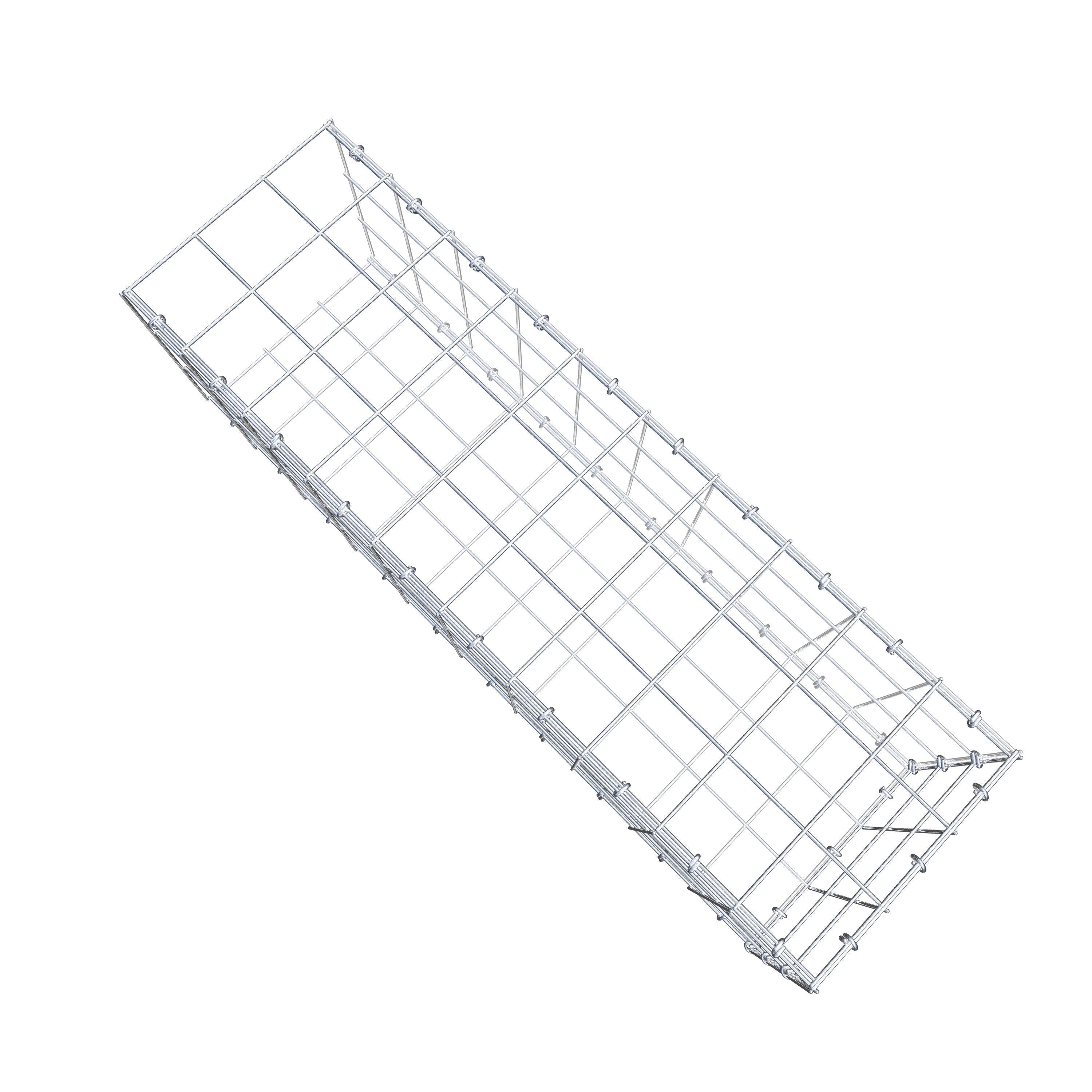 Mounted gabion type 2 100 cm x 30 cm x 30 cm (L x H x D), mesh size 10 cm x 10 cm, C-ring