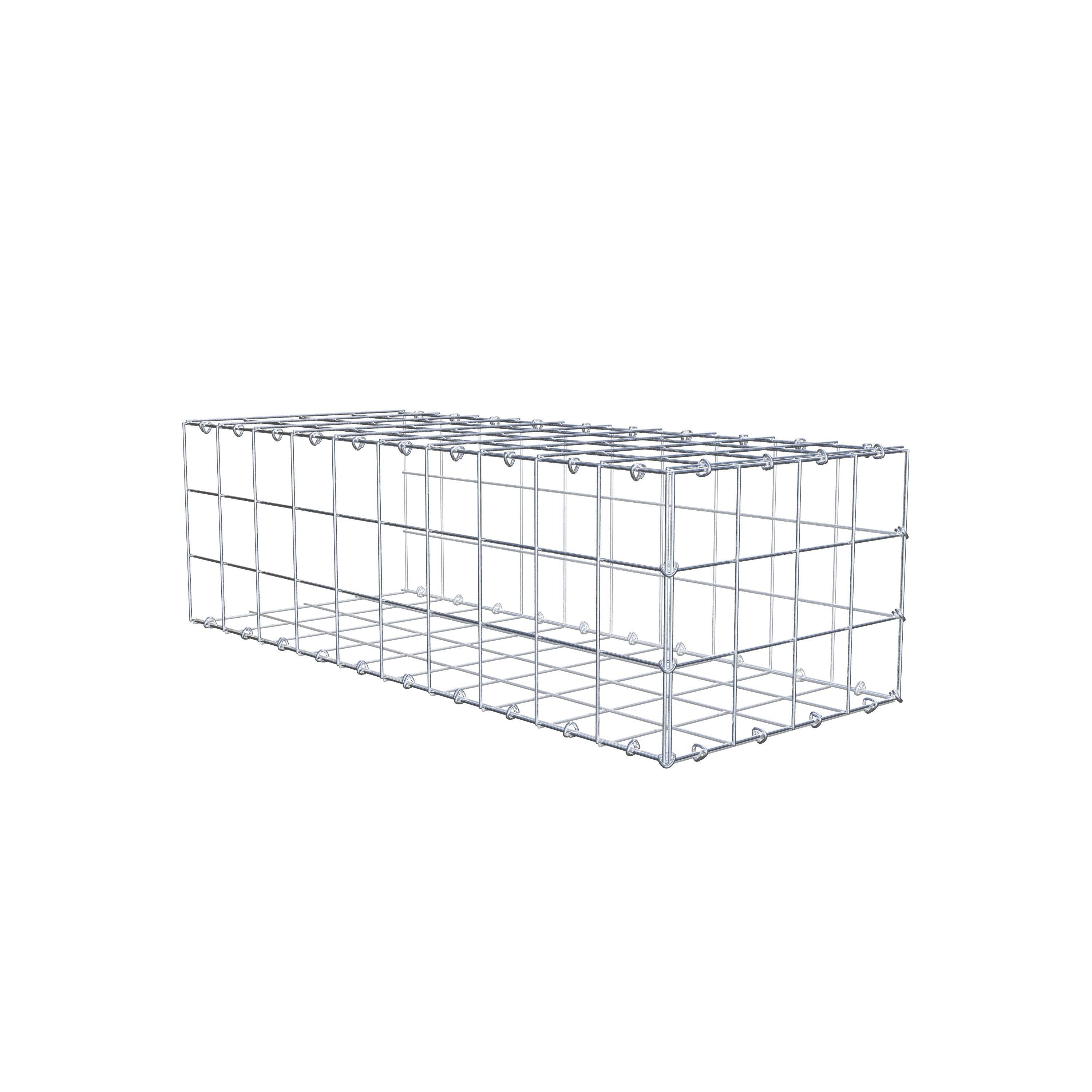 Mounted gabion type 2 100 cm x 30 cm x 40 cm (L x H x D), mesh size 10 cm x 10 cm, C-ring