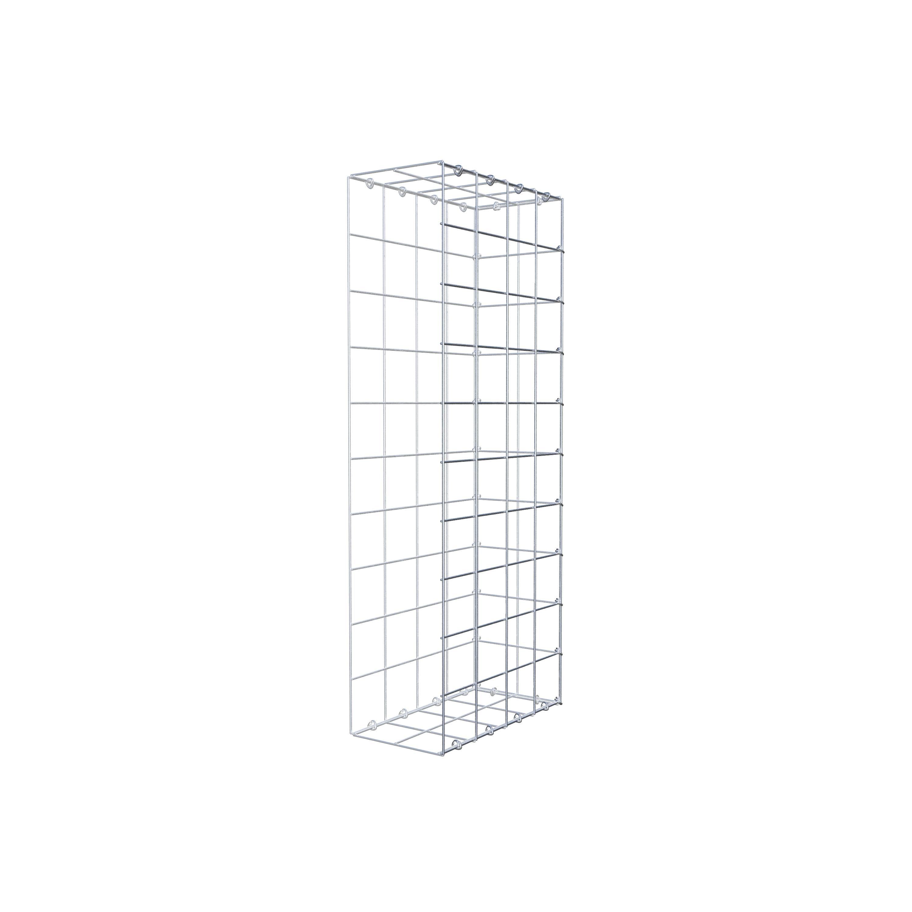 Monteret gabion type 2 100 cm x 40 cm x 20 cm (L x H x D), maskestørrelse 10 cm x 10 cm, C-ring