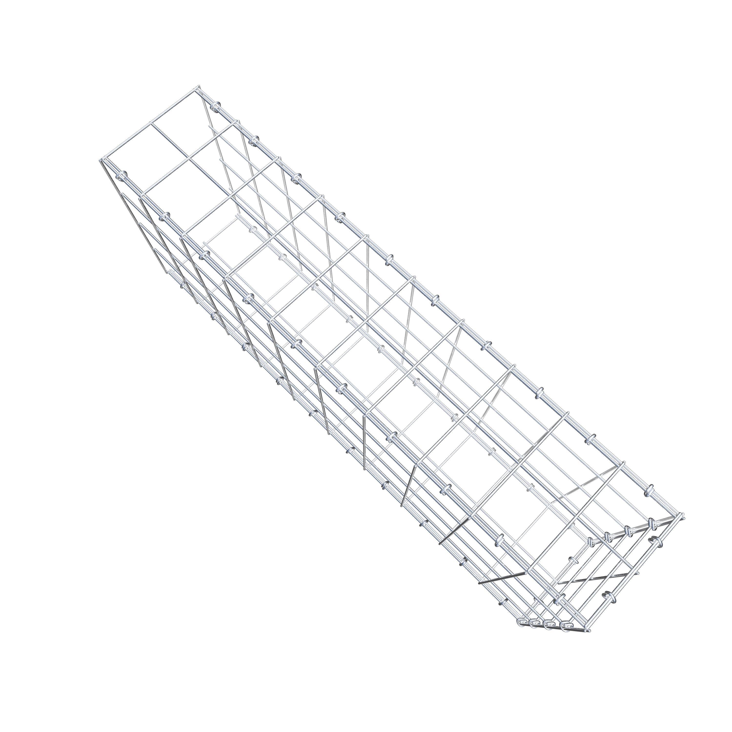 Type 2 oplegkorf 100 cm x 40 cm x 20 cm (L x H x D), maaswijdte 10 cm x 10 cm, C-ring