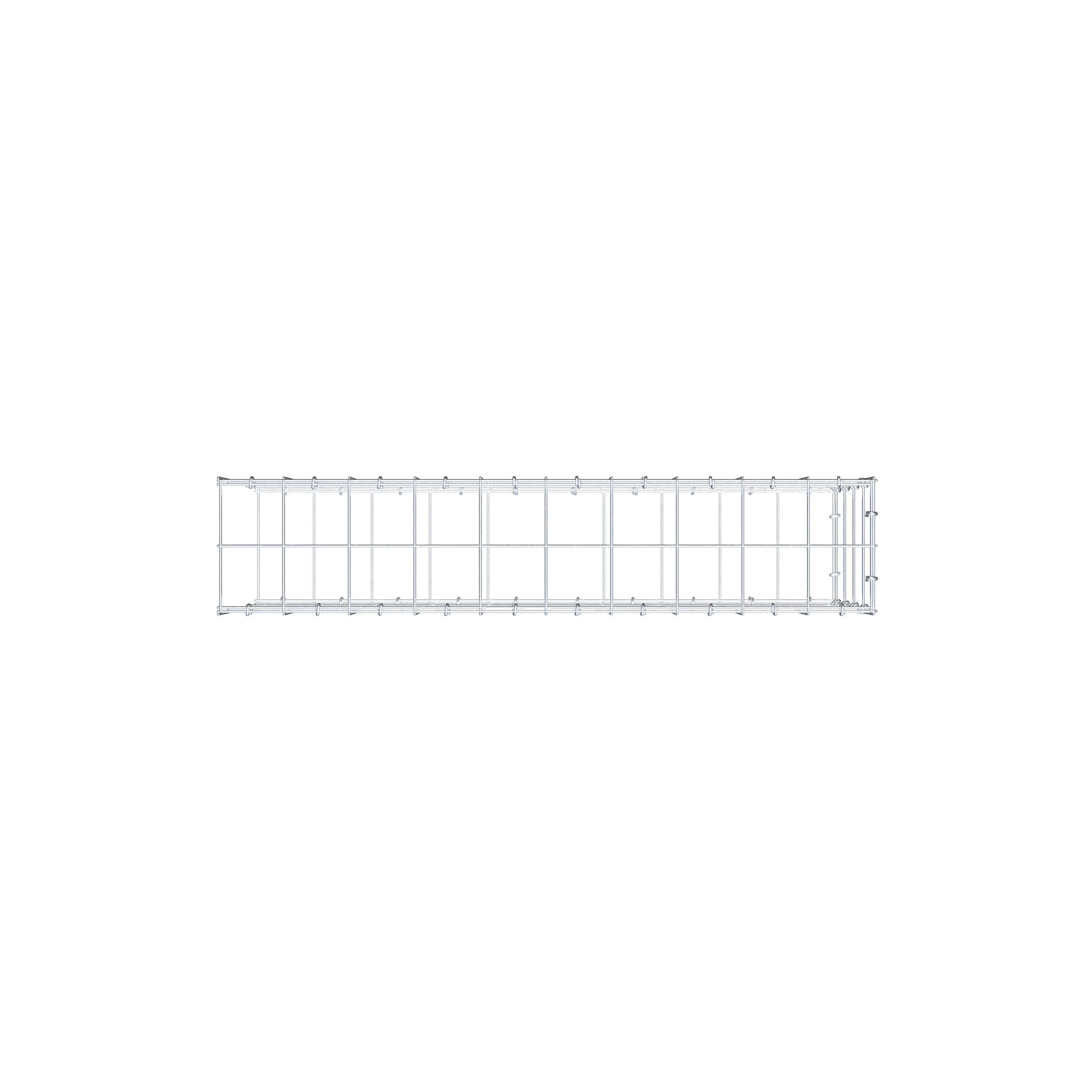 Gabião Tipo 2 100 cm x 40 cm x 20 cm (C x A x P), malhagem 10 cm x 10 cm, anel C