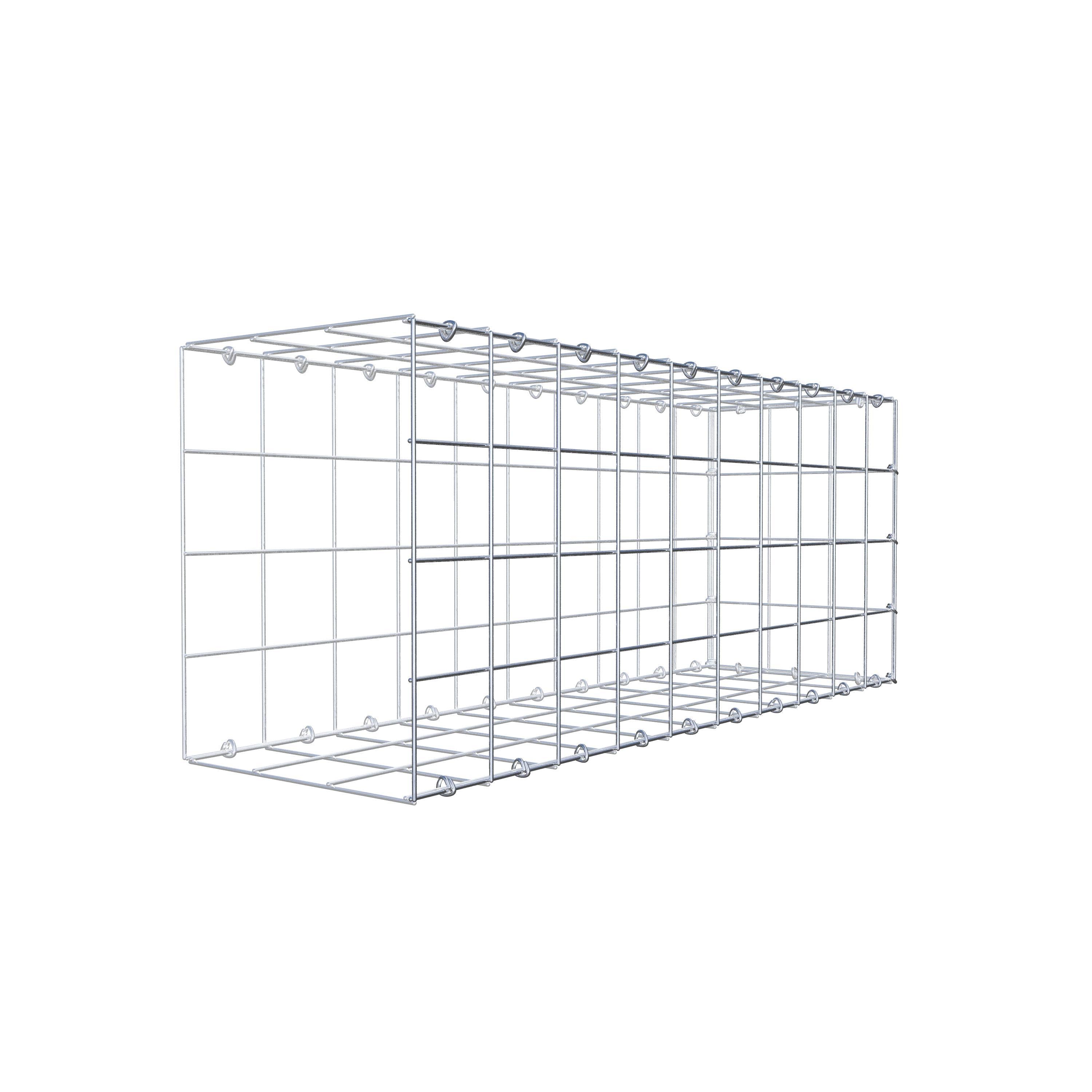 Typ 2 påbyggnadsgabion 100 cm x 40 cm x 30 cm (L x H x D), maskstorlek 10 cm x 10 cm, C-ring