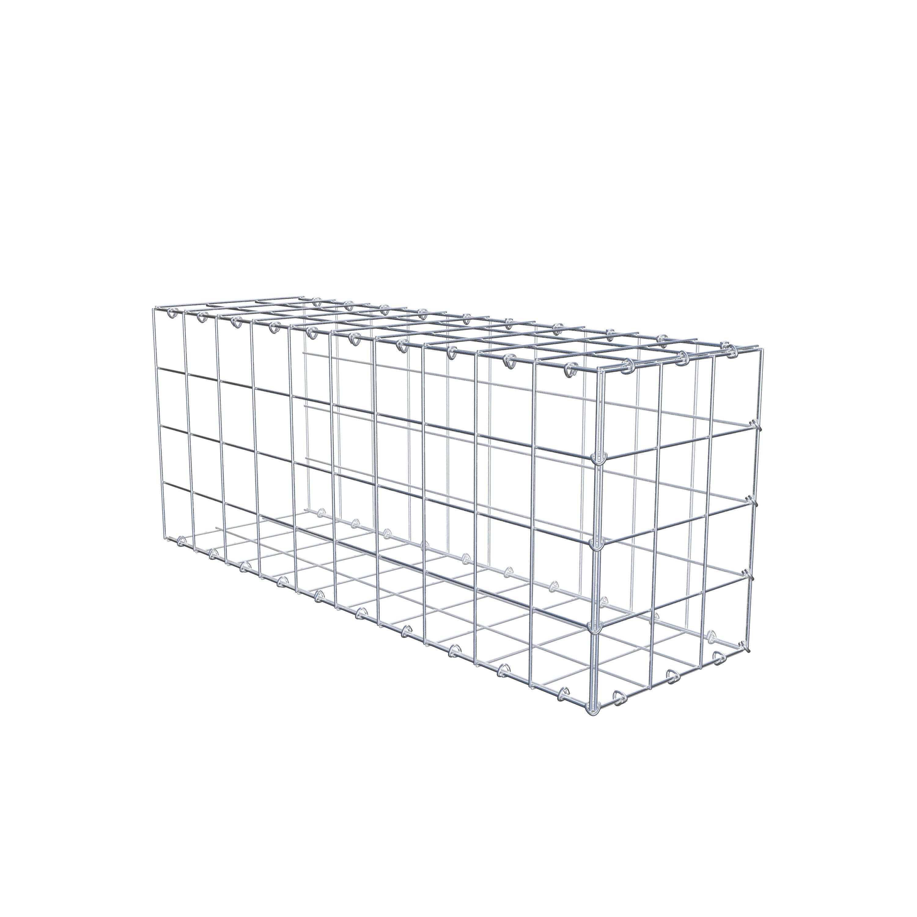 Typ 2 påbyggnadsgabion 100 cm x 40 cm x 30 cm (L x H x D), maskstorlek 10 cm x 10 cm, C-ring