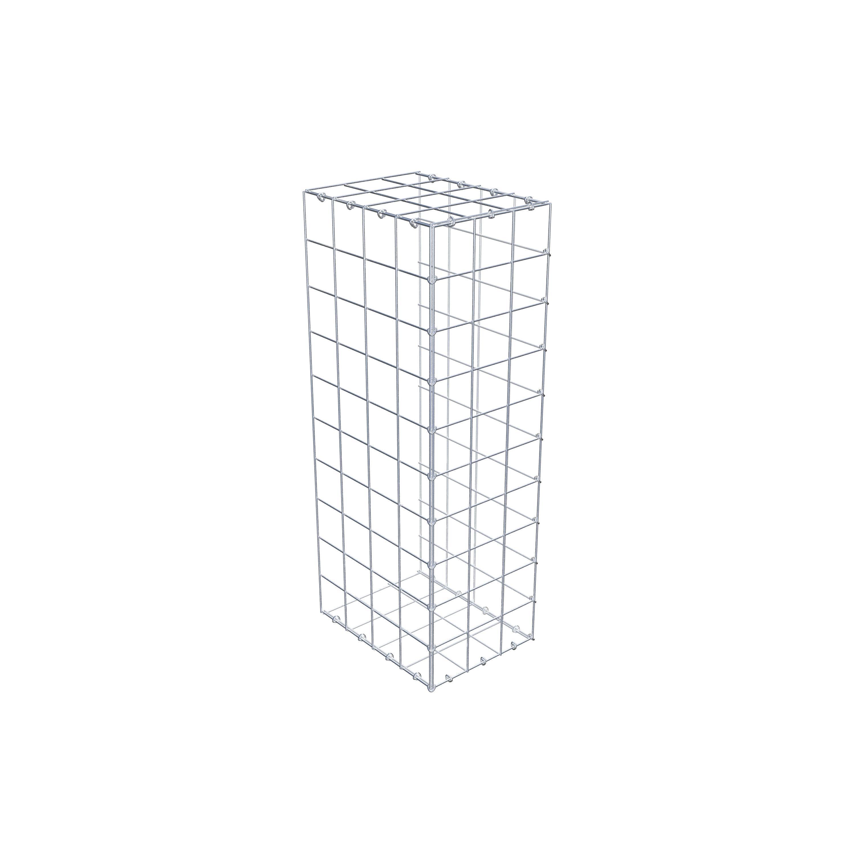 Typ 2 påbyggnadsgabion 100 cm x 40 cm x 30 cm (L x H x D), maskstorlek 10 cm x 10 cm, C-ring