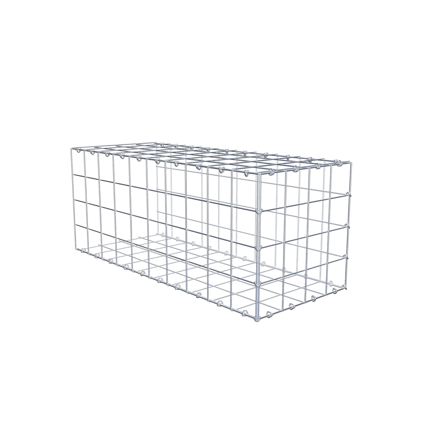 Mounted gabion type 2 100 cm x 40 cm x 40 cm (L x H x D), mesh size 10 cm x 10 cm, C-ring