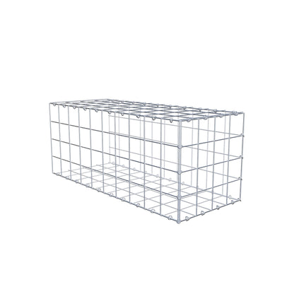 Mounted gabion type 2 100 cm x 40 cm x 40 cm (L x H x D), mesh size 10 cm x 10 cm, C-ring