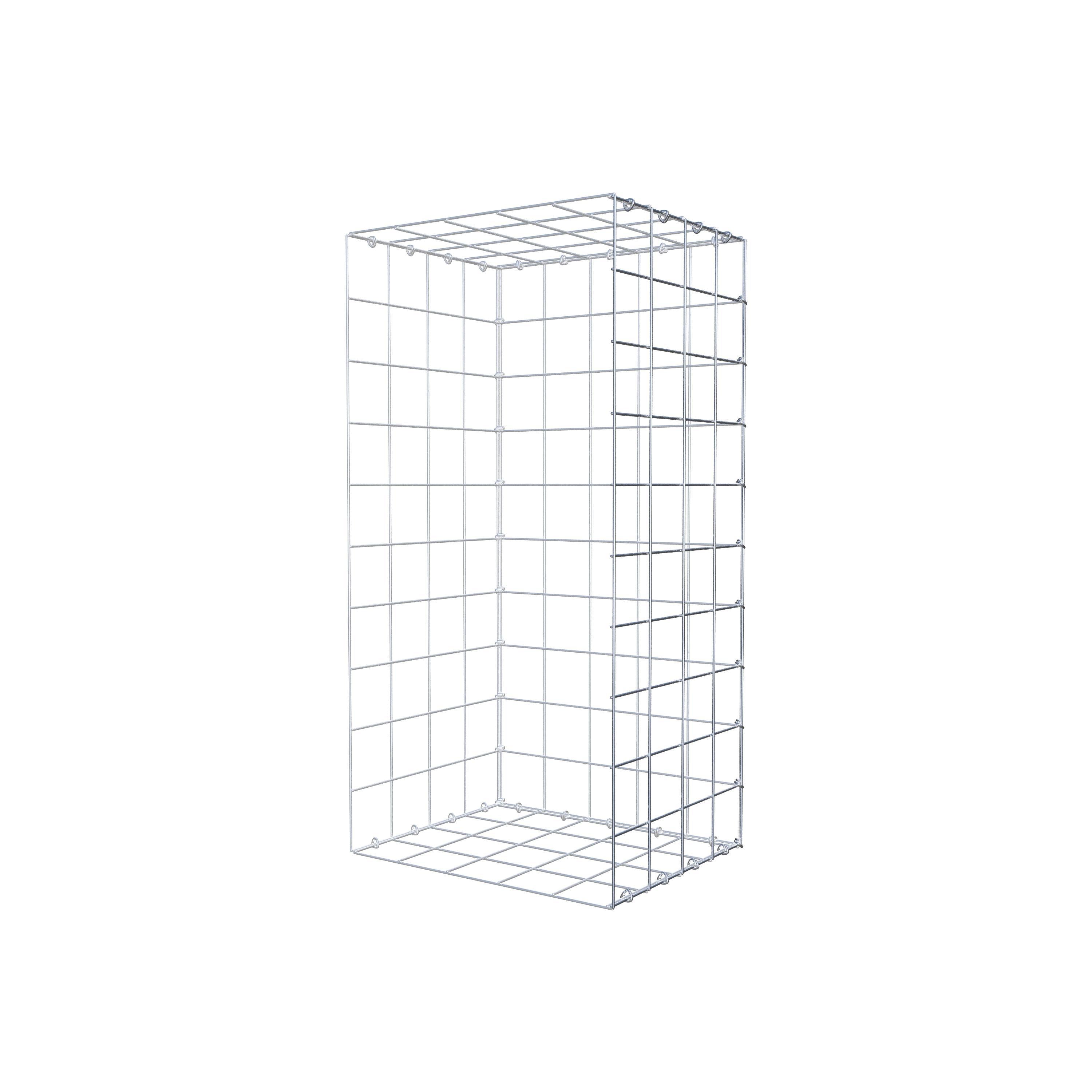 Mounted gabion type 2 100 cm x 40 cm x 50 cm (L x H x D), mesh size 10 cm x 10 cm, C-ring