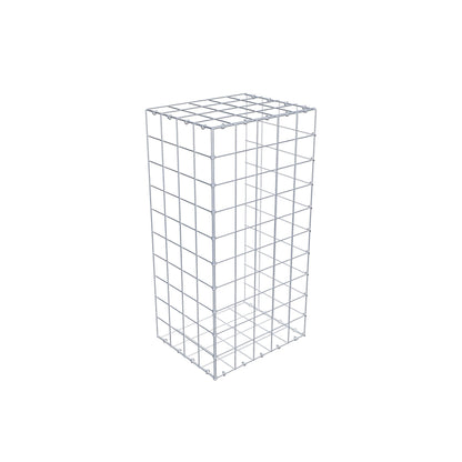 Monteret gabion type 2 100 cm x 40 cm x 50 cm (L x H x D), maskestørrelse 10 cm x 10 cm, C-ring