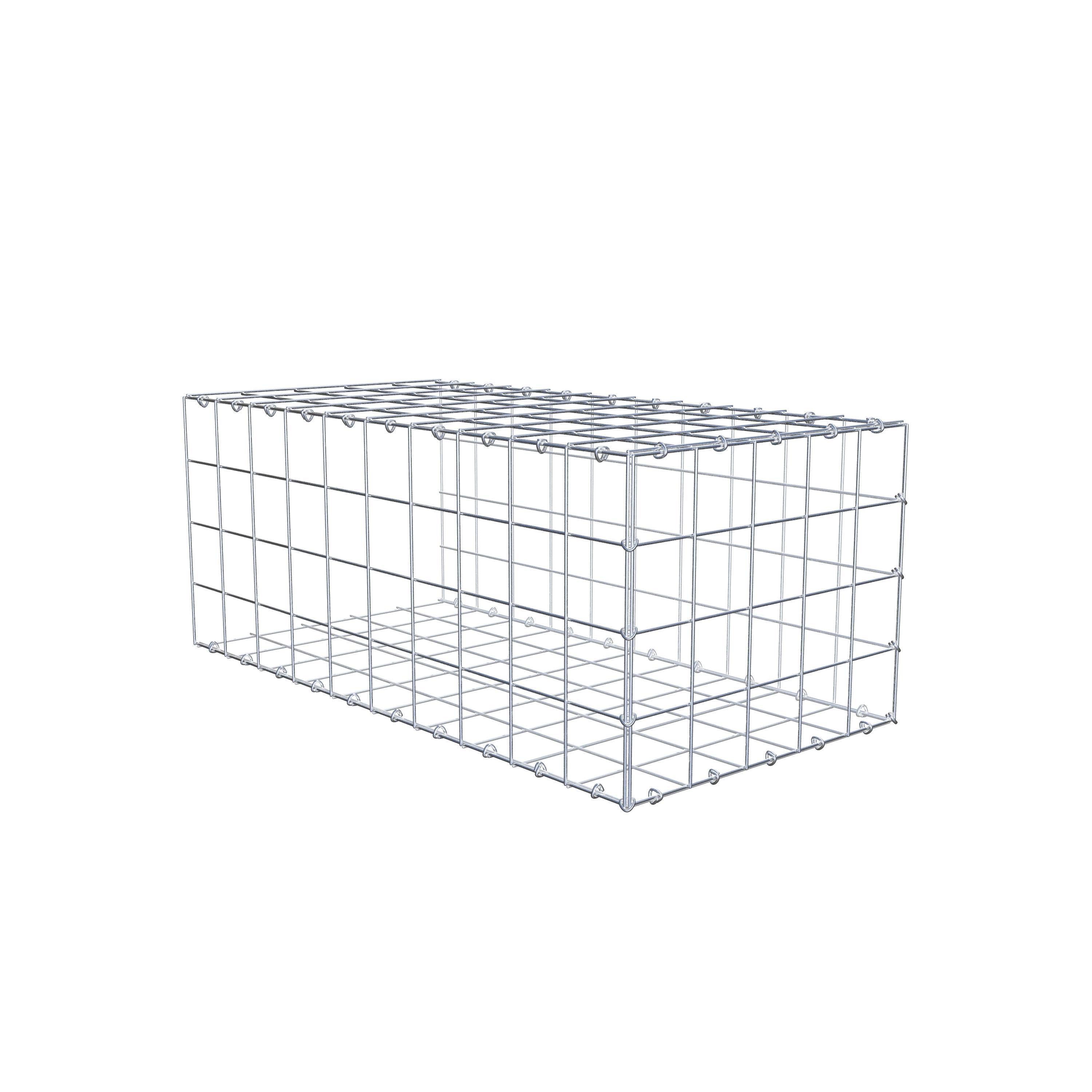 Mounted gabion type 2 100 cm x 40 cm x 50 cm (L x H x D), mesh size 10 cm x 10 cm, C-ring