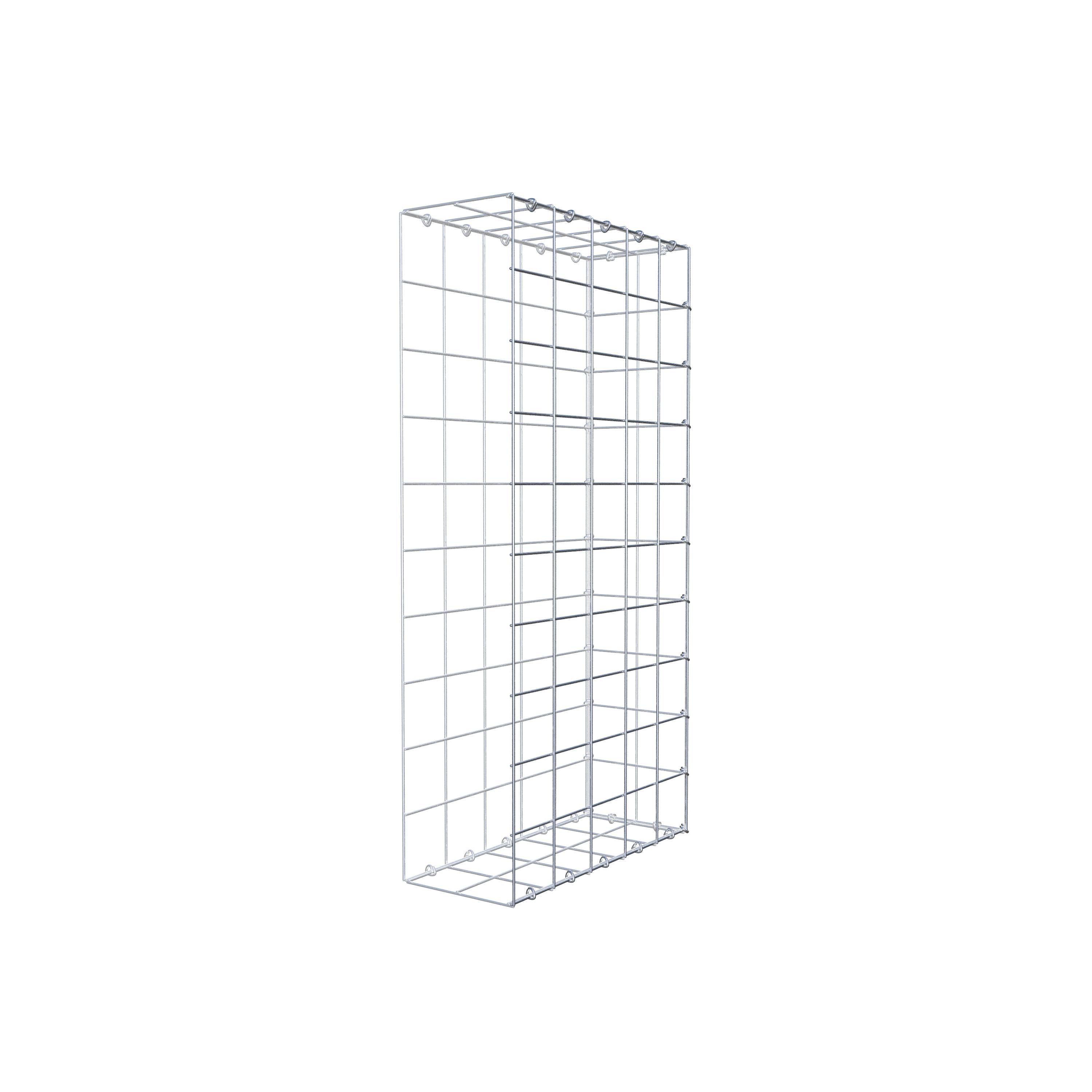 Mounted gabion type 2 100 cm x 50 cm x 20 cm (L x H x D), mesh size 10 cm x 10 cm, C-ring