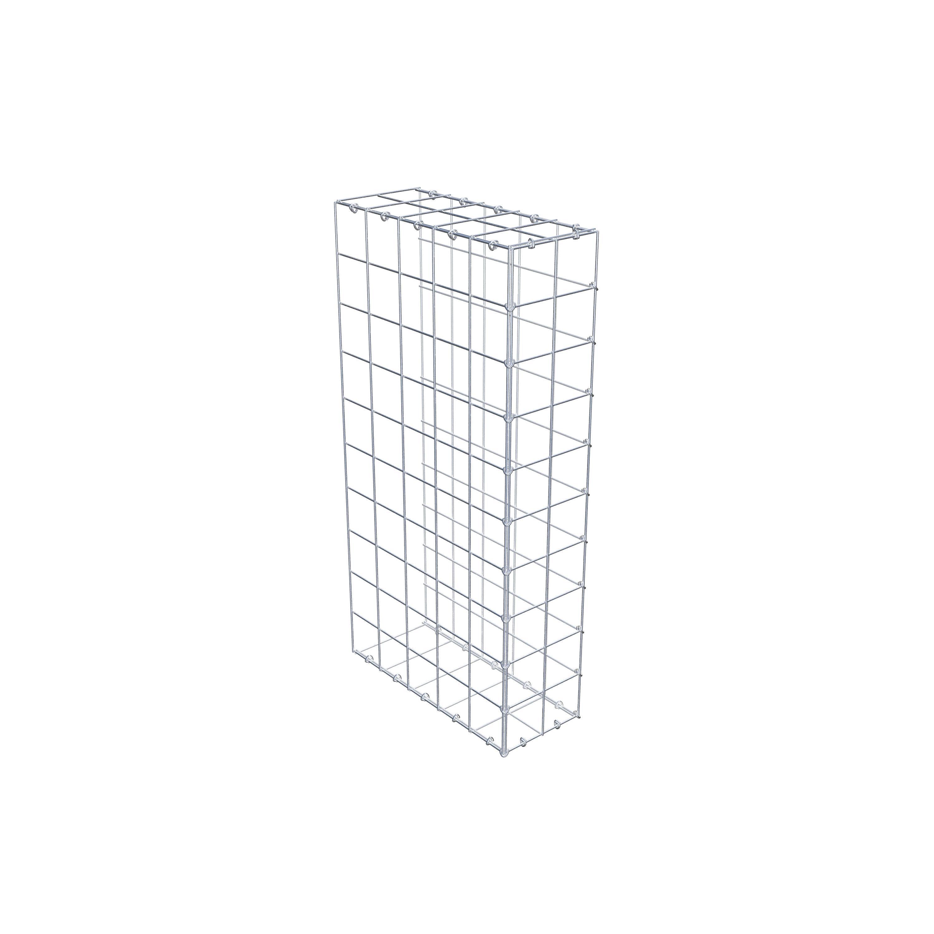 Mounted gabion type 2 100 cm x 50 cm x 20 cm (L x H x D), mesh size 10 cm x 10 cm, C-ring