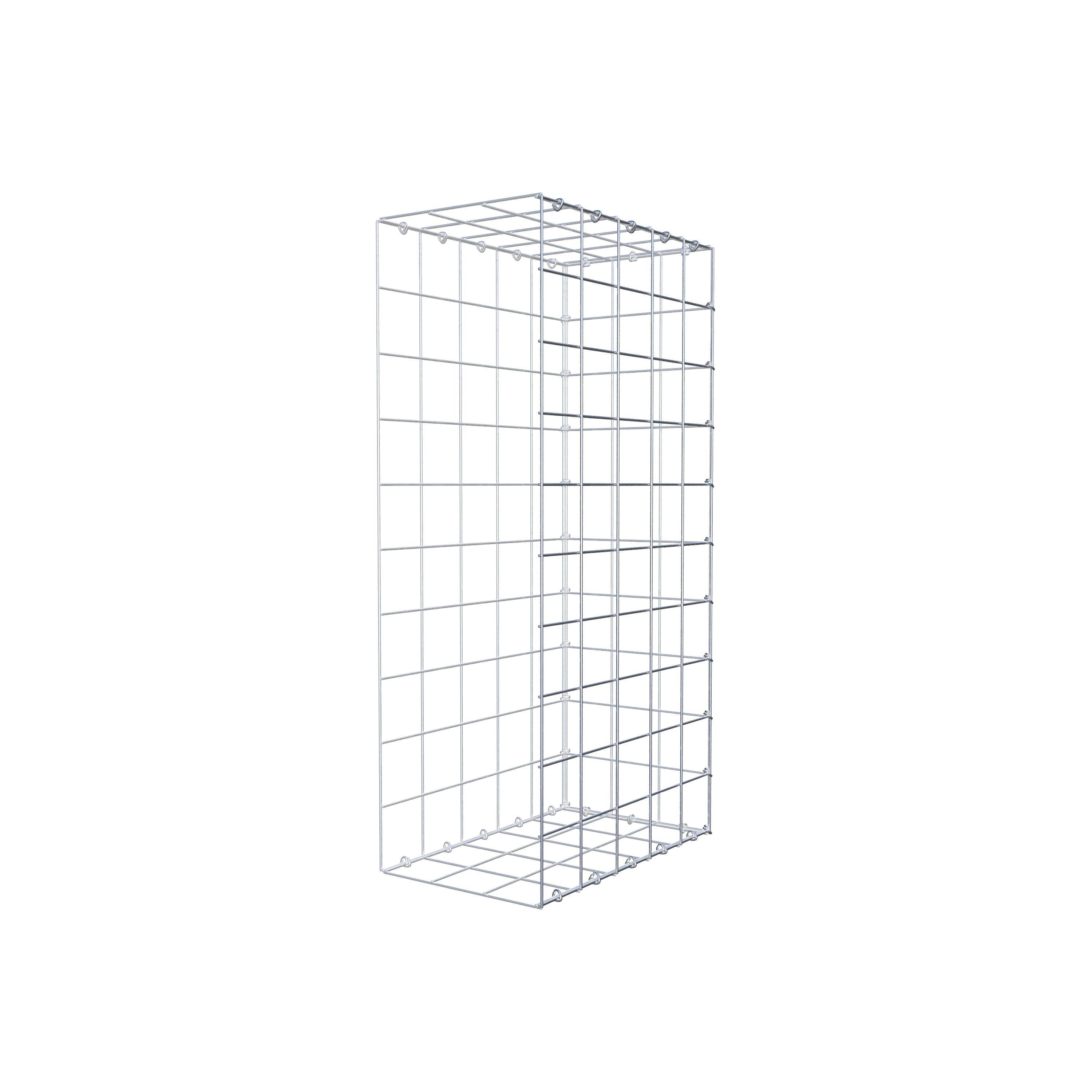 Monteret gabion type 2 100 cm x 50 cm x 30 cm (L x H x D), maskestørrelse 10 cm x 10 cm, C-ring