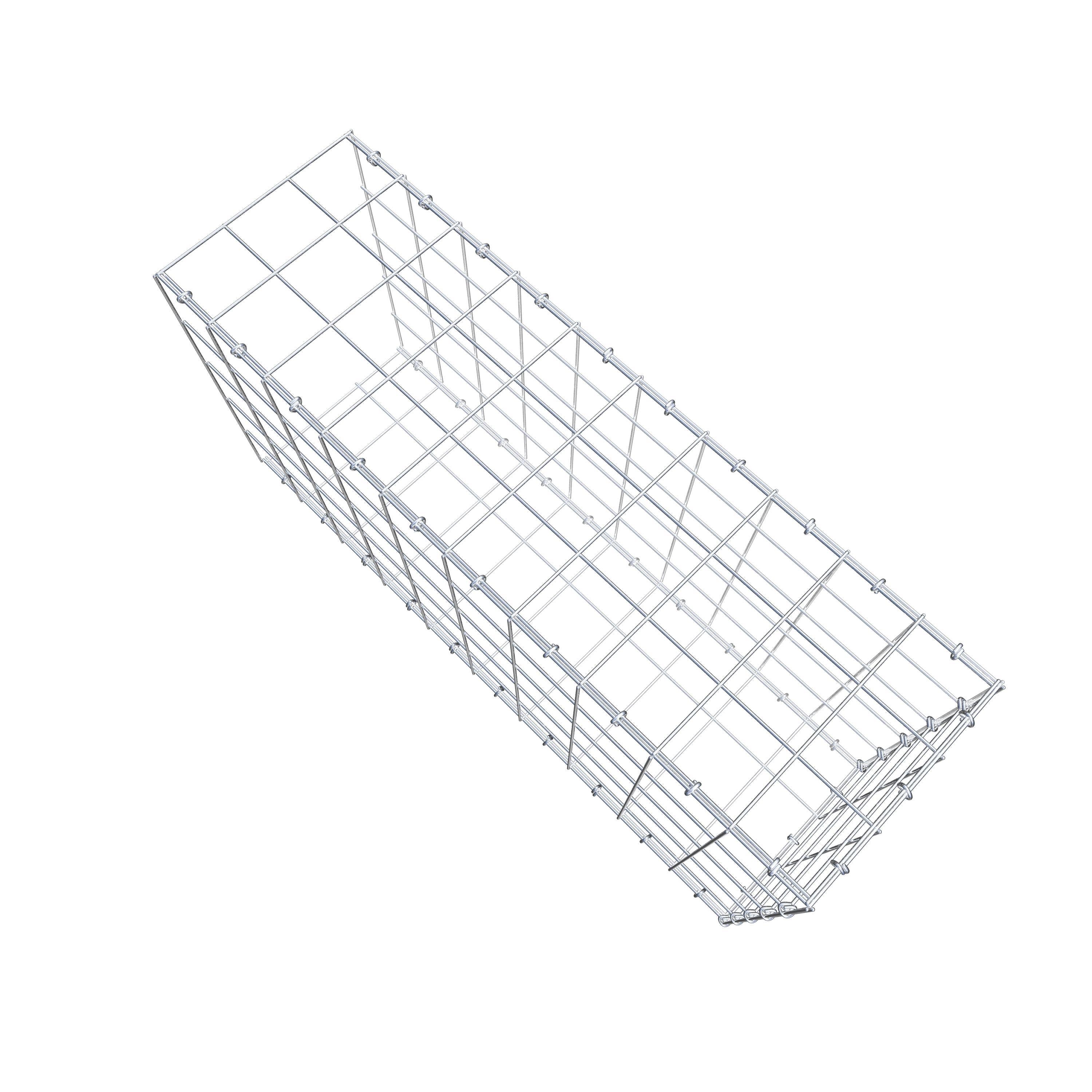 Mounted gabion type 2 100 cm x 50 cm x 30 cm (L x H x D), mesh size 10 cm x 10 cm, C-ring