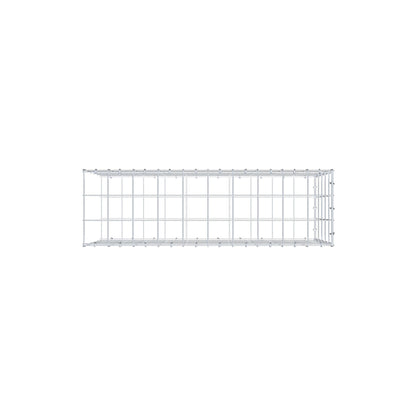 Typ 2 påbyggnadsgabion 100 cm x 50 cm x 30 cm (L x H x D), maskstorlek 10 cm x 10 cm, C-ring