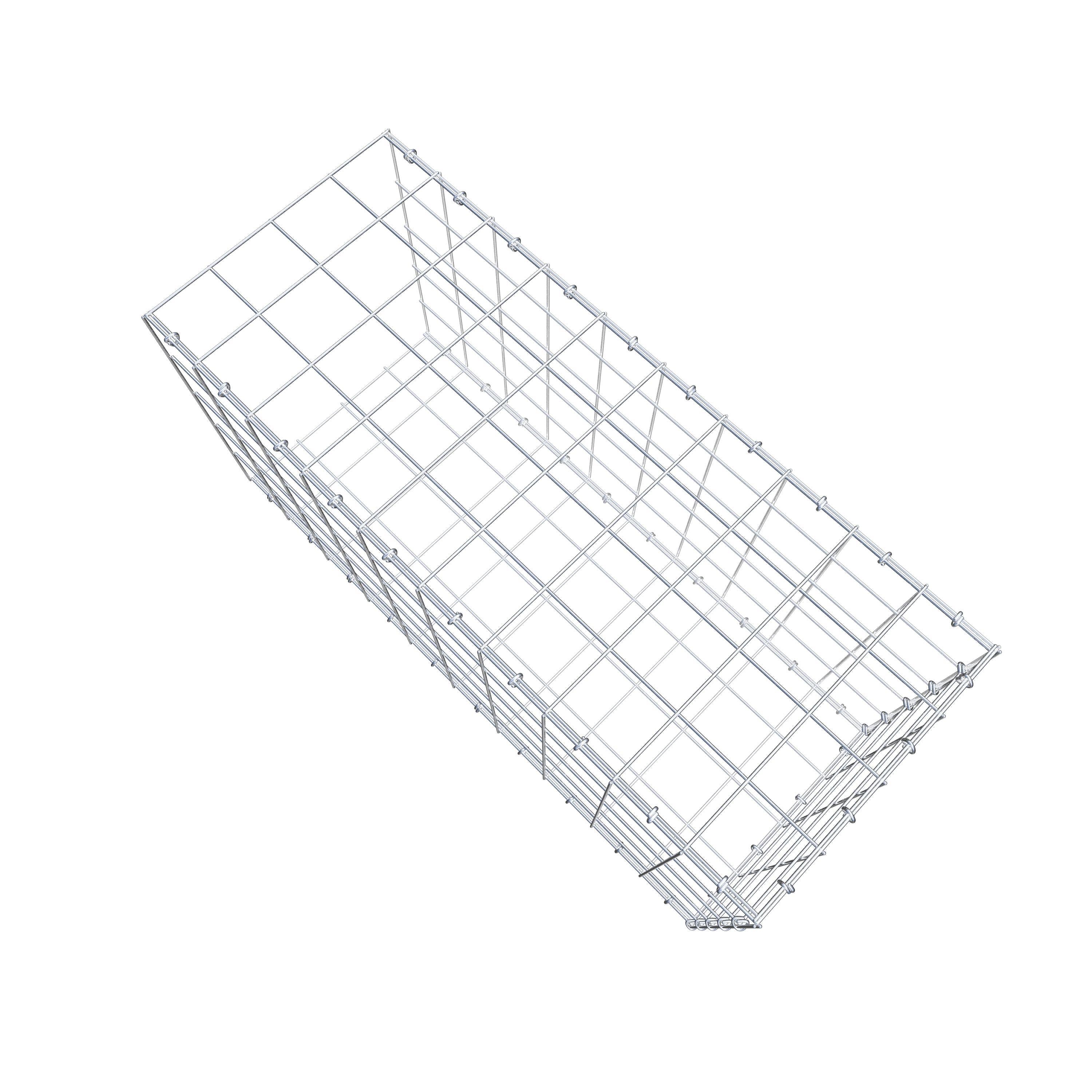 Mounted gabion type 2 100 cm x 50 cm x 40 cm (L x H x D), mesh size 10 cm x 10 cm, C-ring