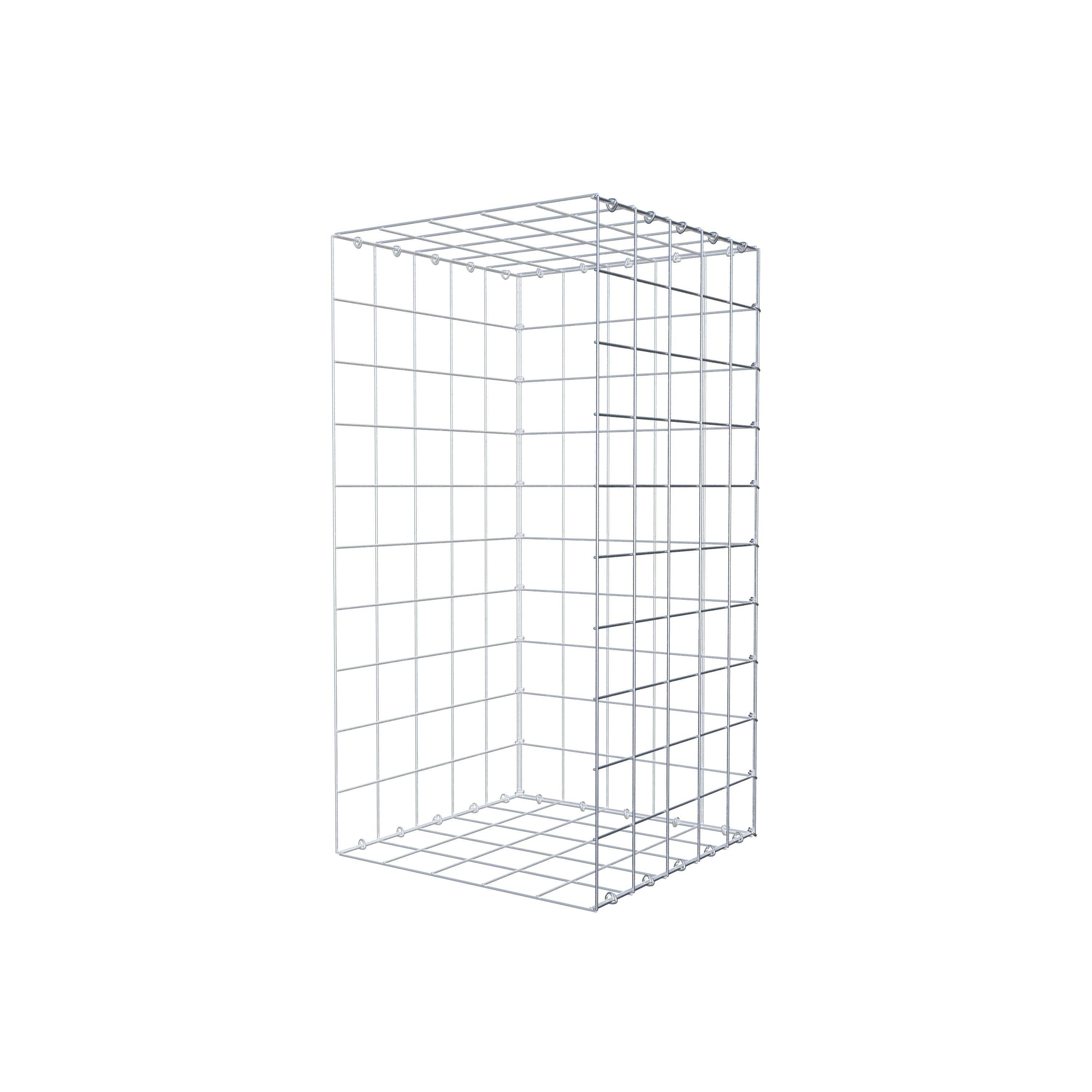 Mounted gabion type 2 100 cm x 50 cm x 50 cm (L x H x D), mesh size 10 cm x 10 cm, C-ring